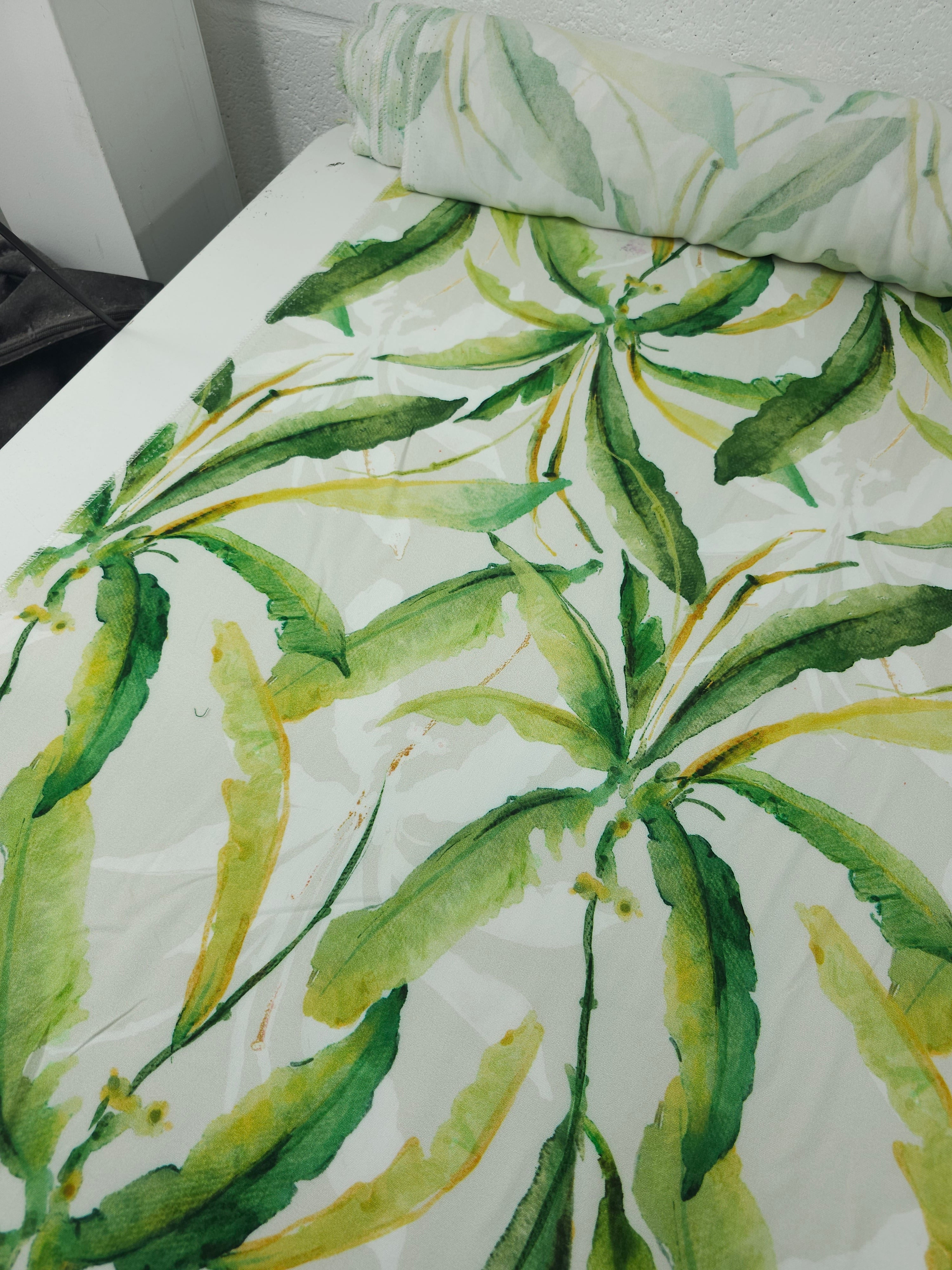 Green Large Palm Viscose Challis