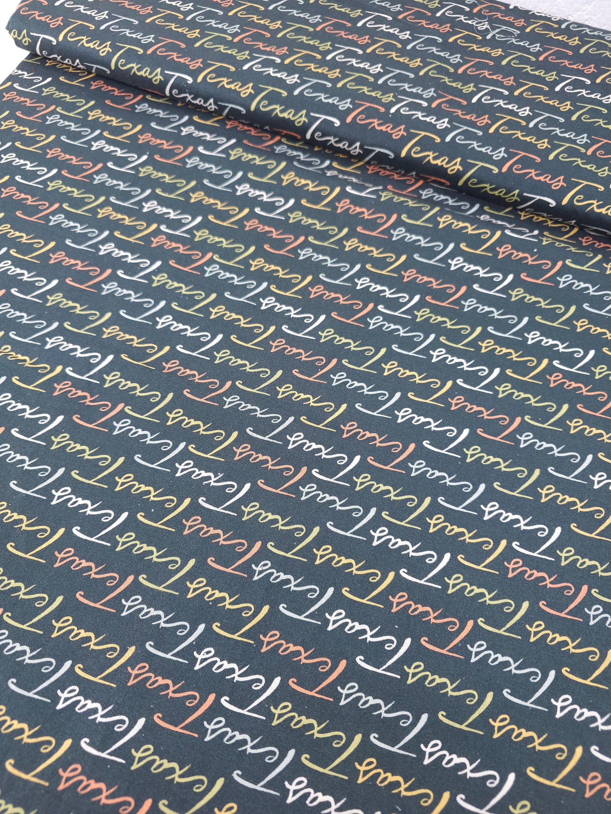 Retro Texas Script 100% Cotton