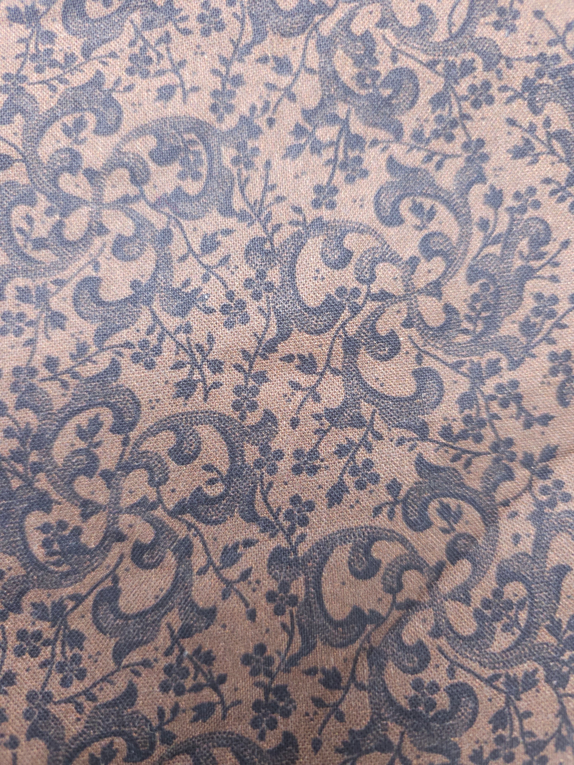 Brown traditional swirl Cotton- 2.7m