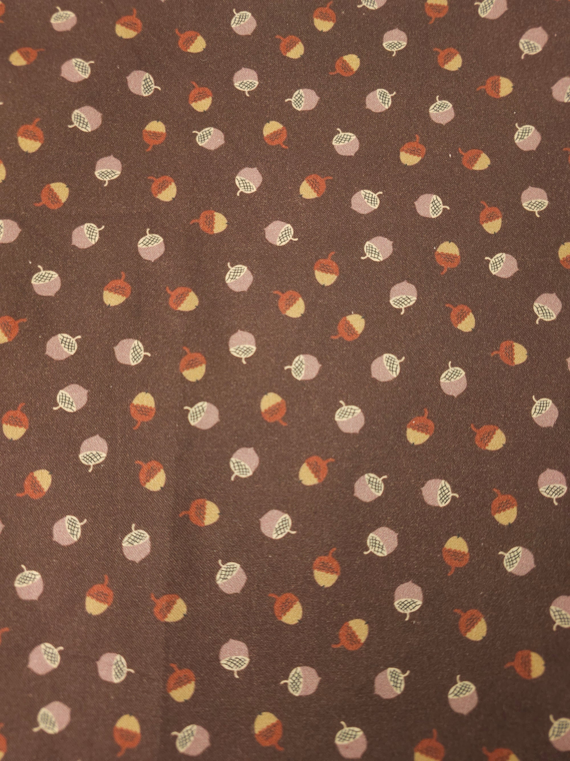 Brown Acorn Party 100% Cotton
