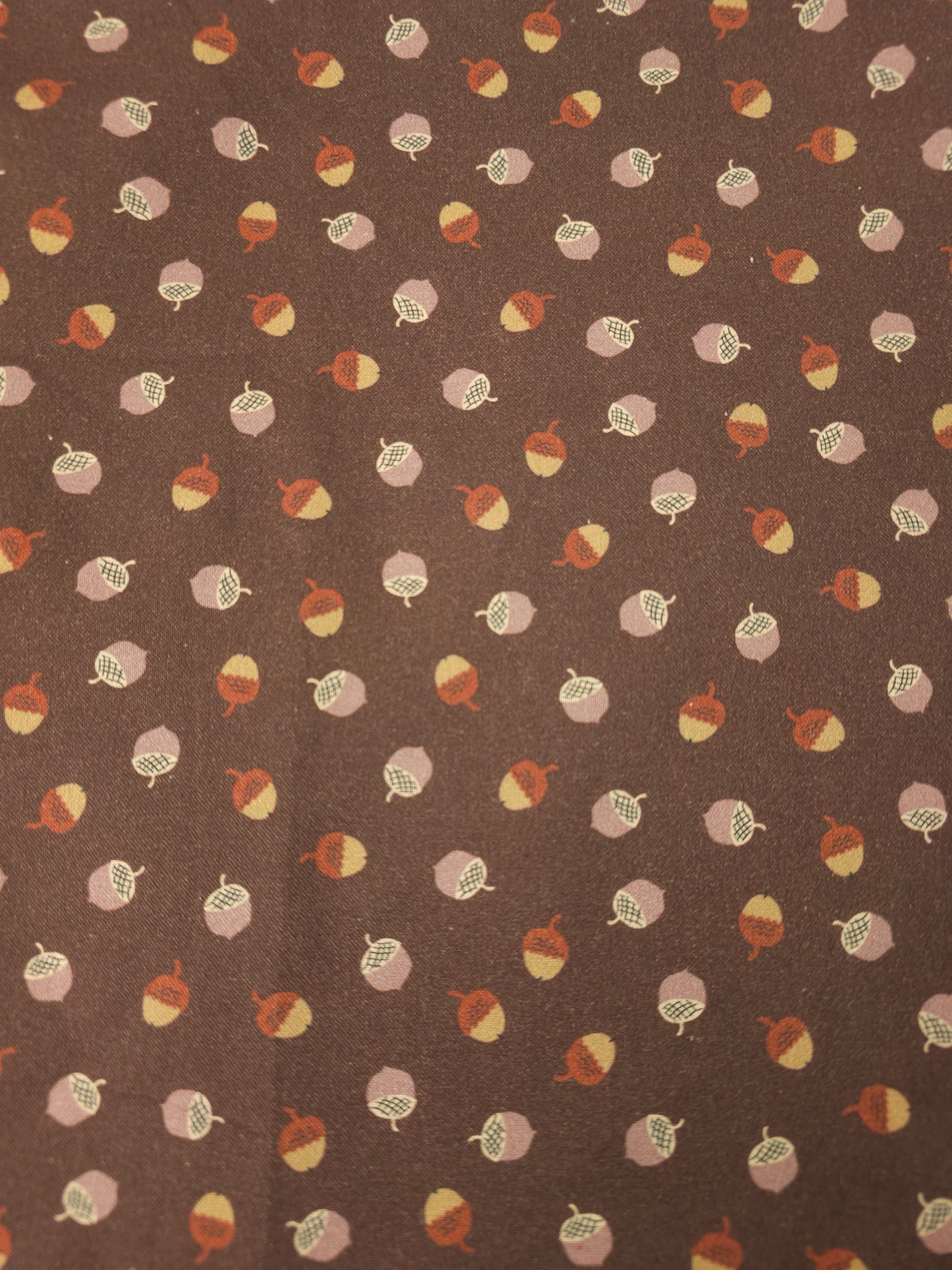 Brown Acorn Party 100% Cotton
