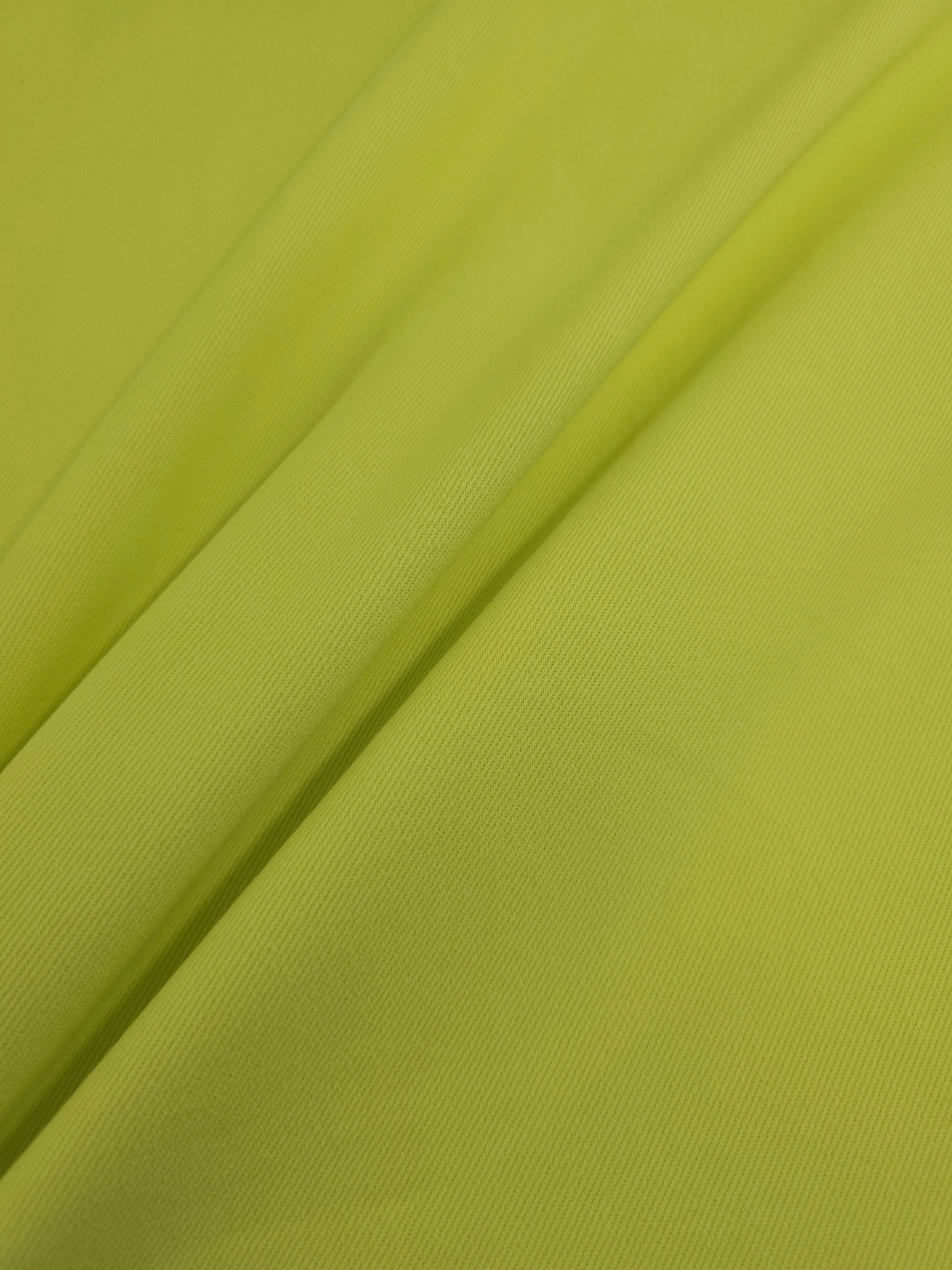 Lime Yellow Twill Denim