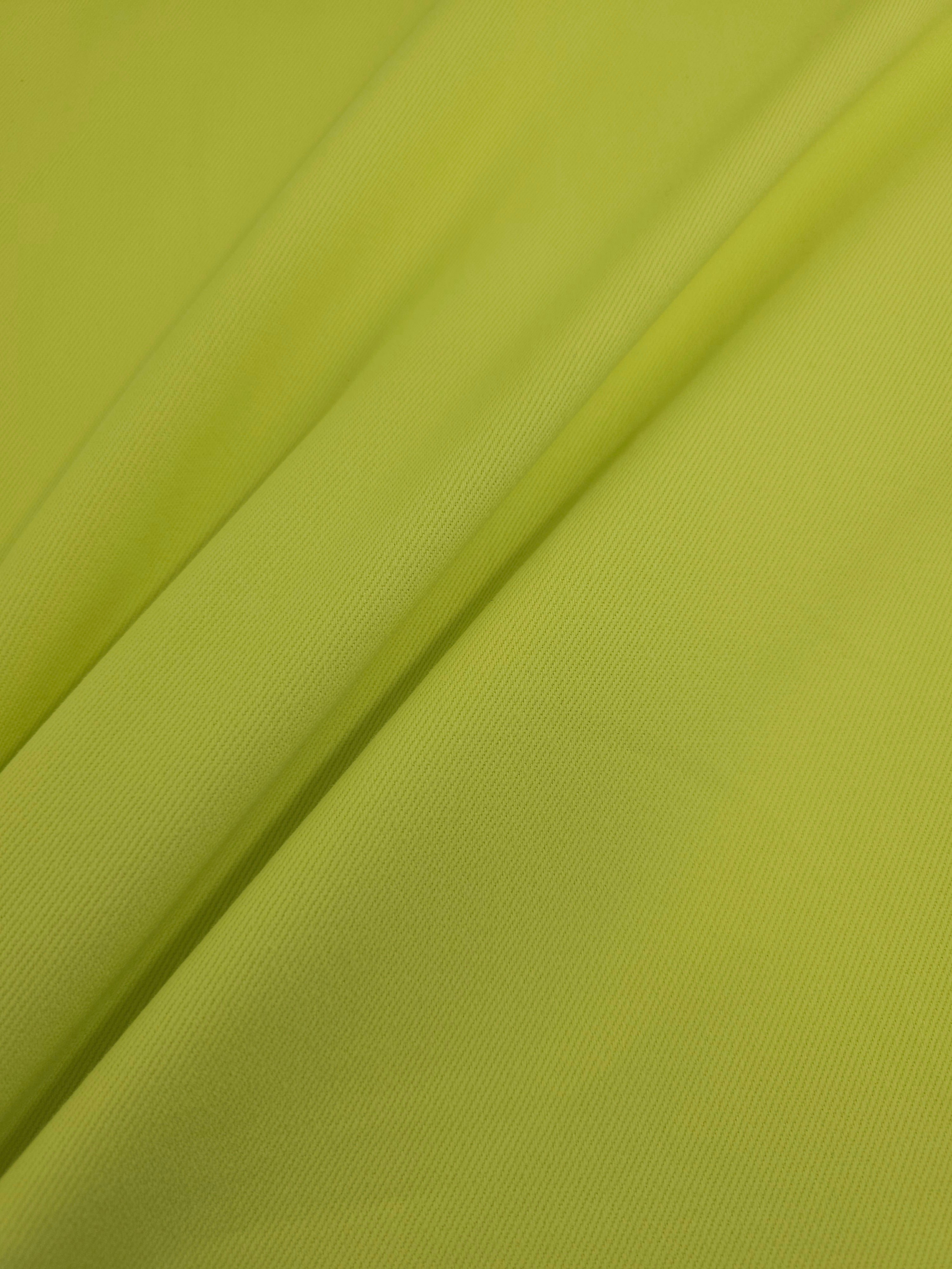 Lime Yellow Twill Denim
