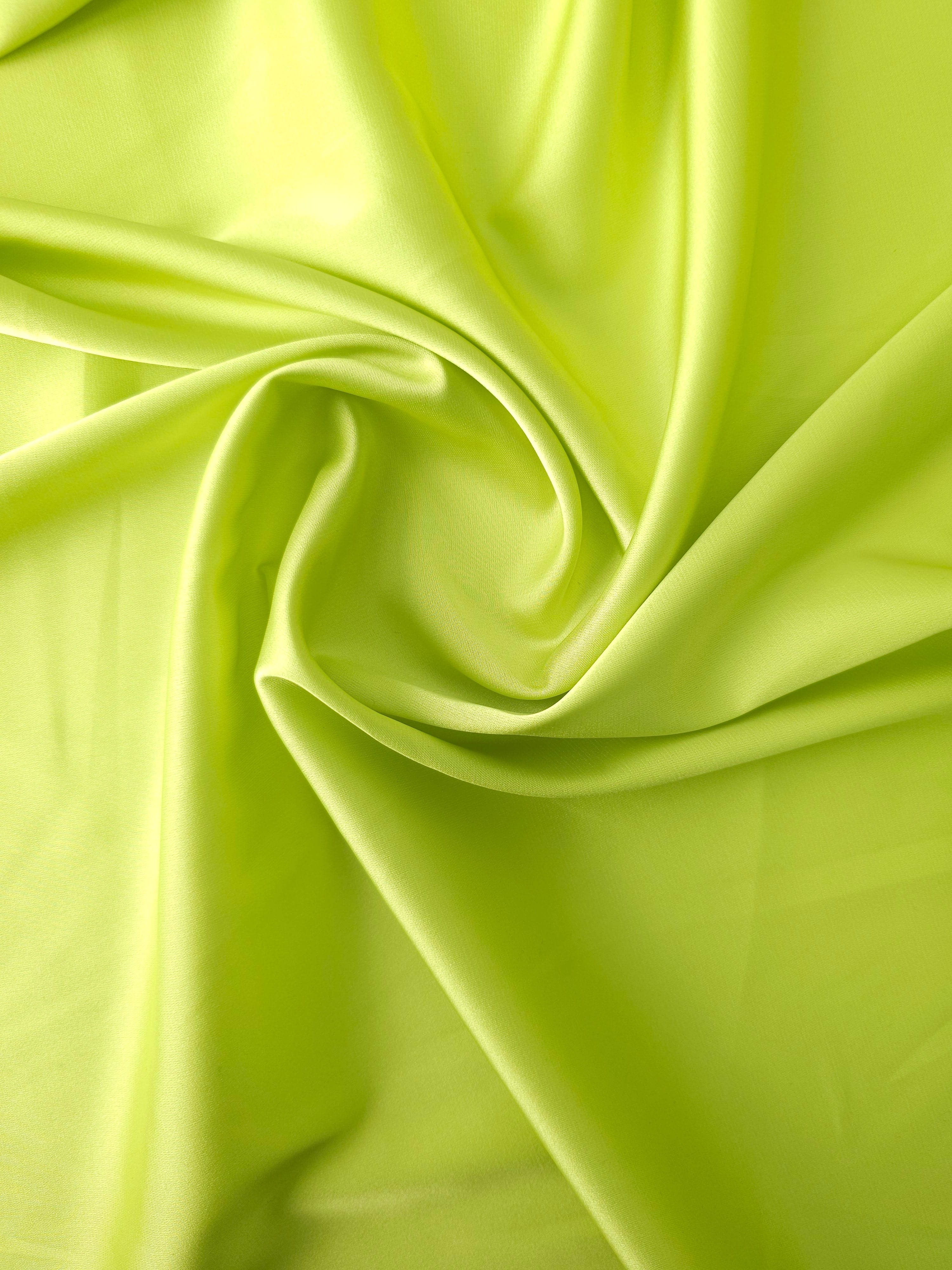 Lime Green Poly Satin