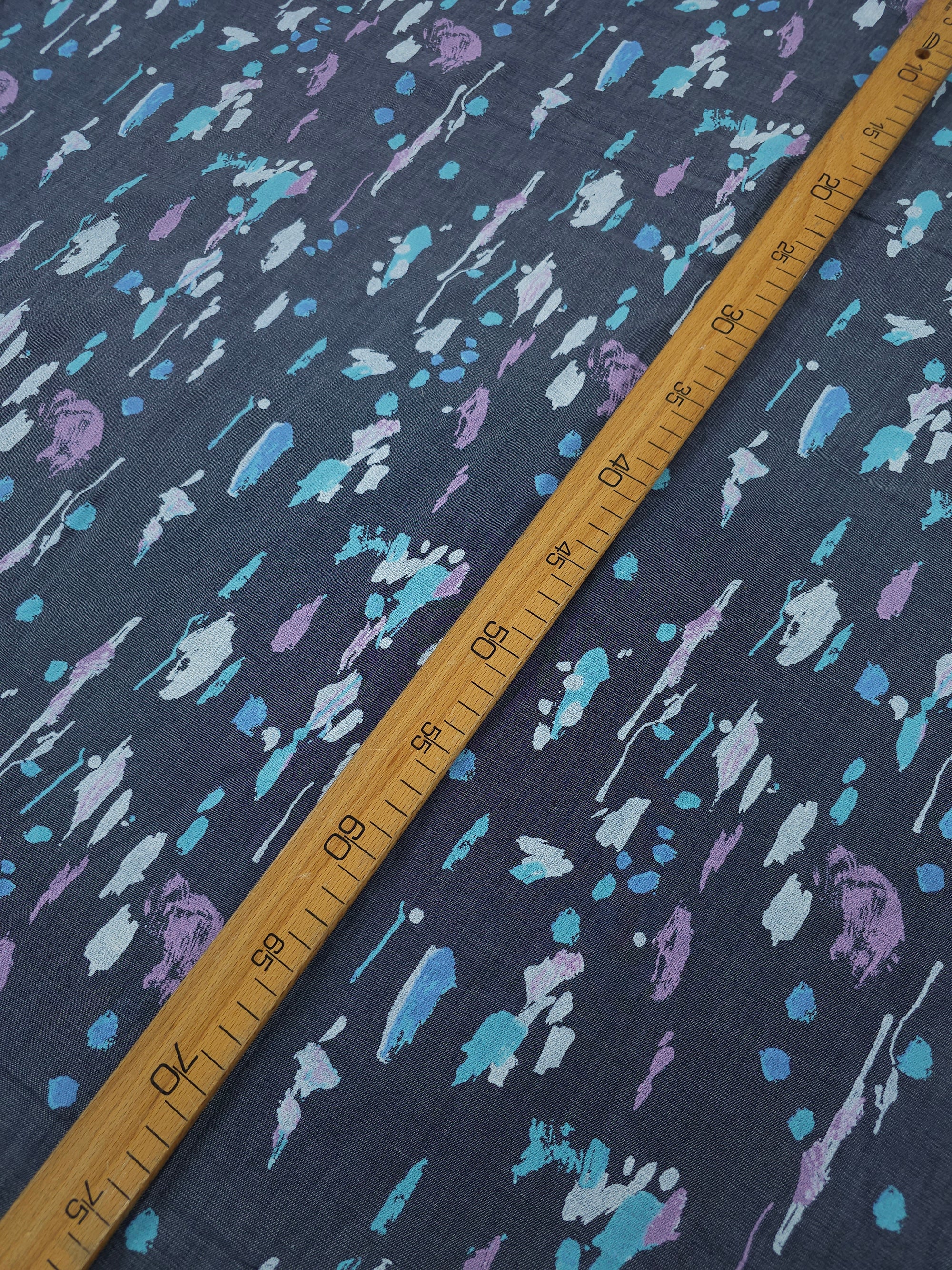Abstract Splat Stroke Chambray