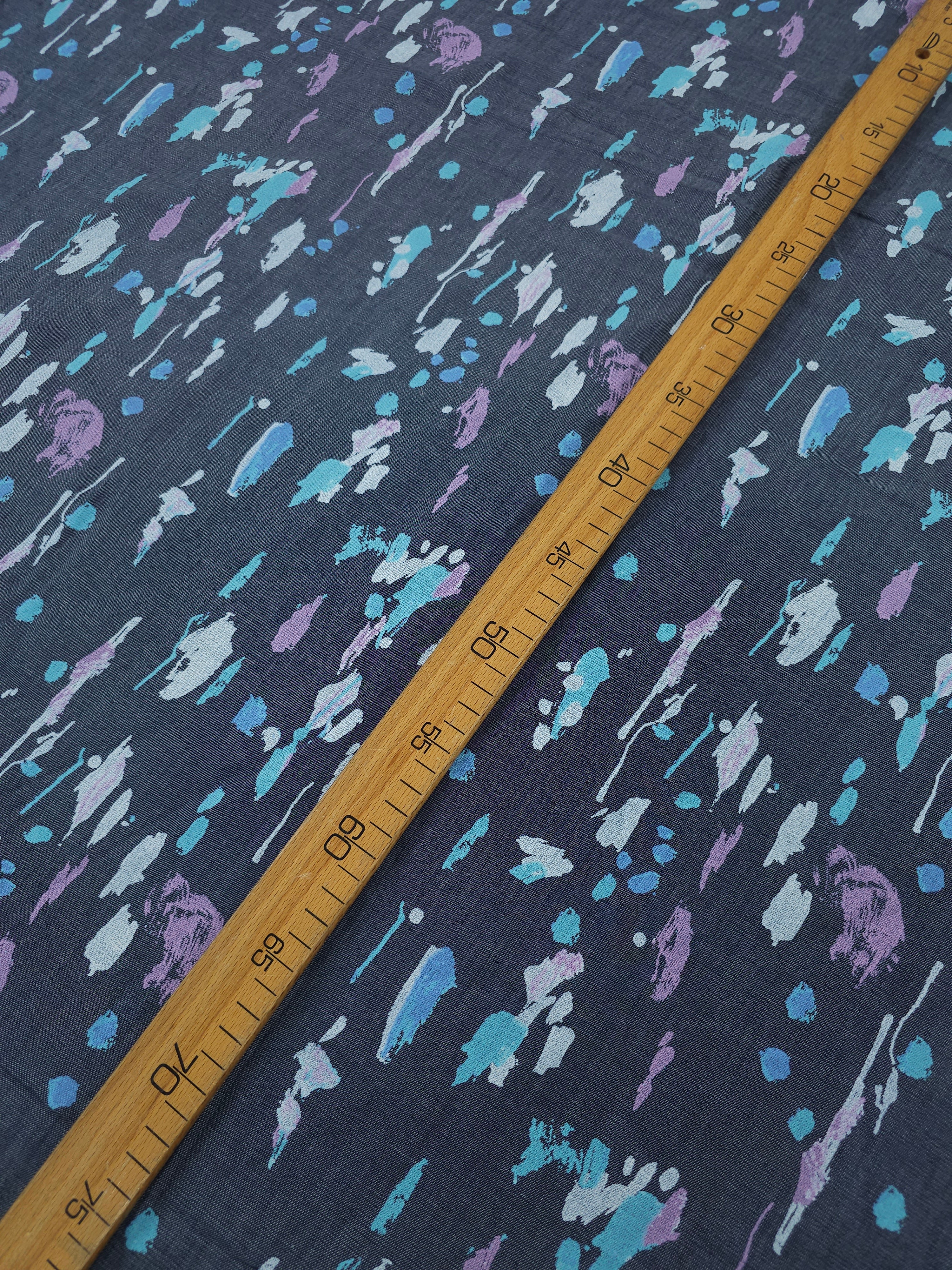 Abstract Splat Stroke Chambray