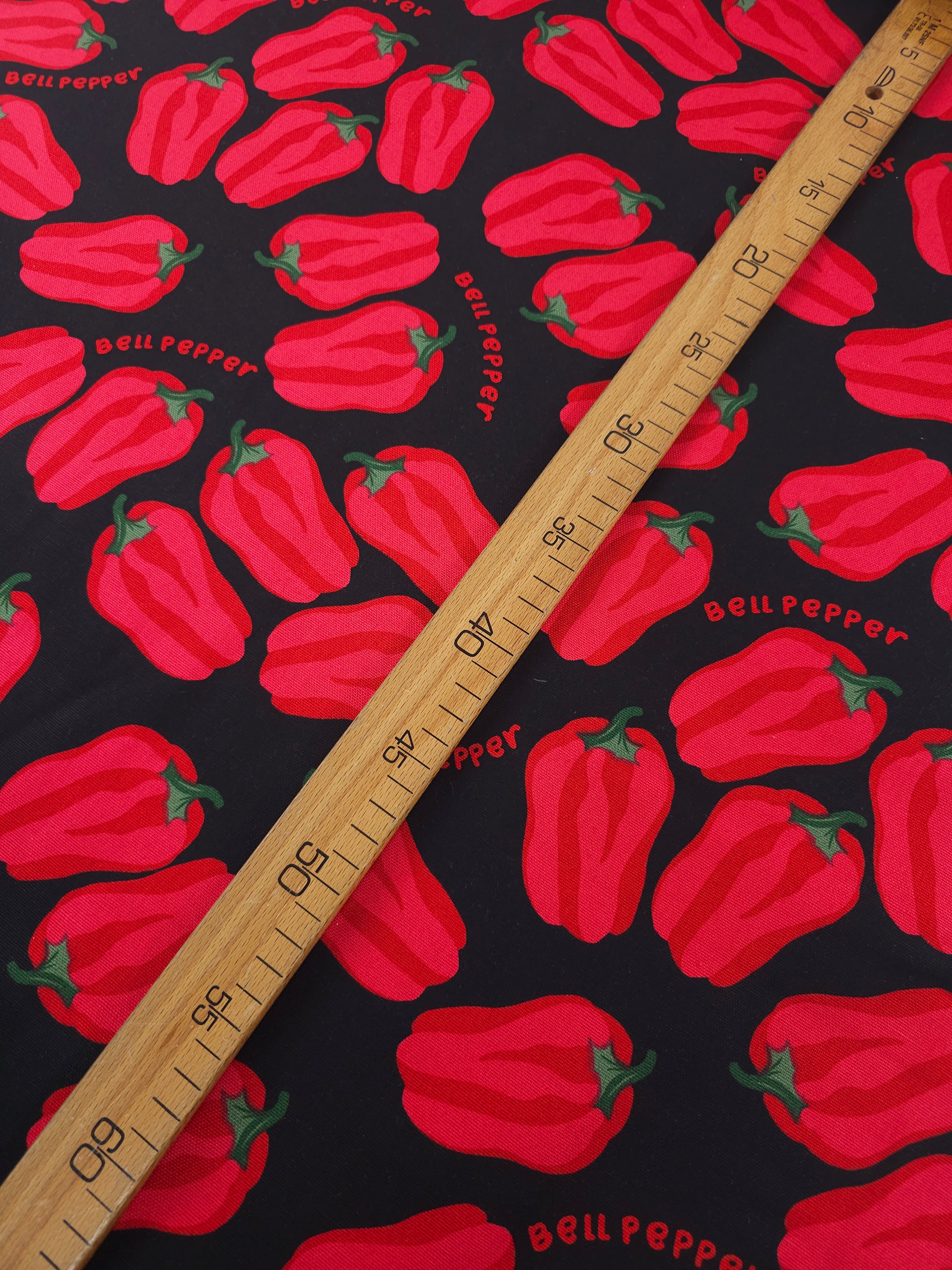 Red/Black Bell Pepper Canvas Cotton