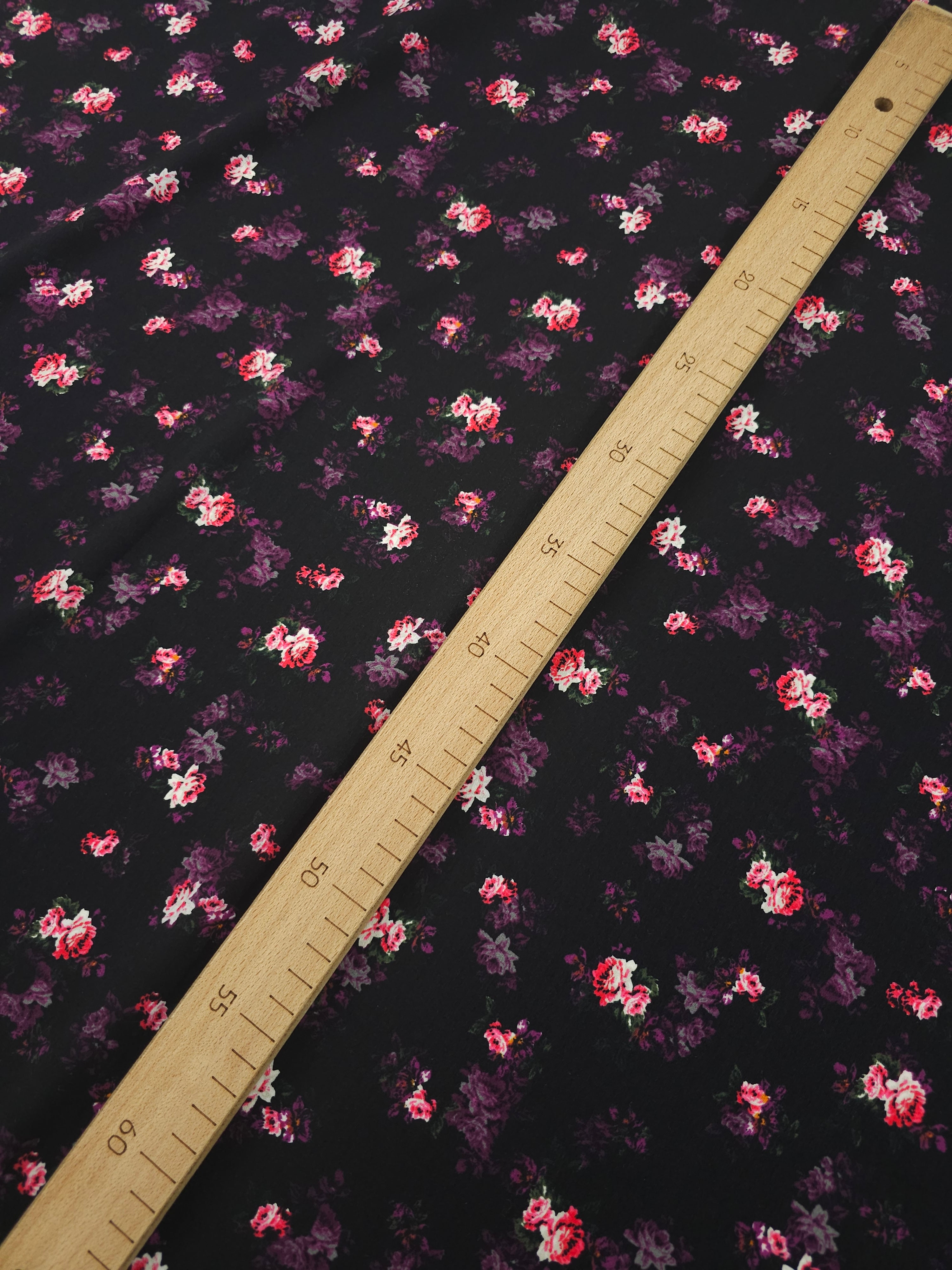 Pink/Purple Bouquet Floral Poly Crepe