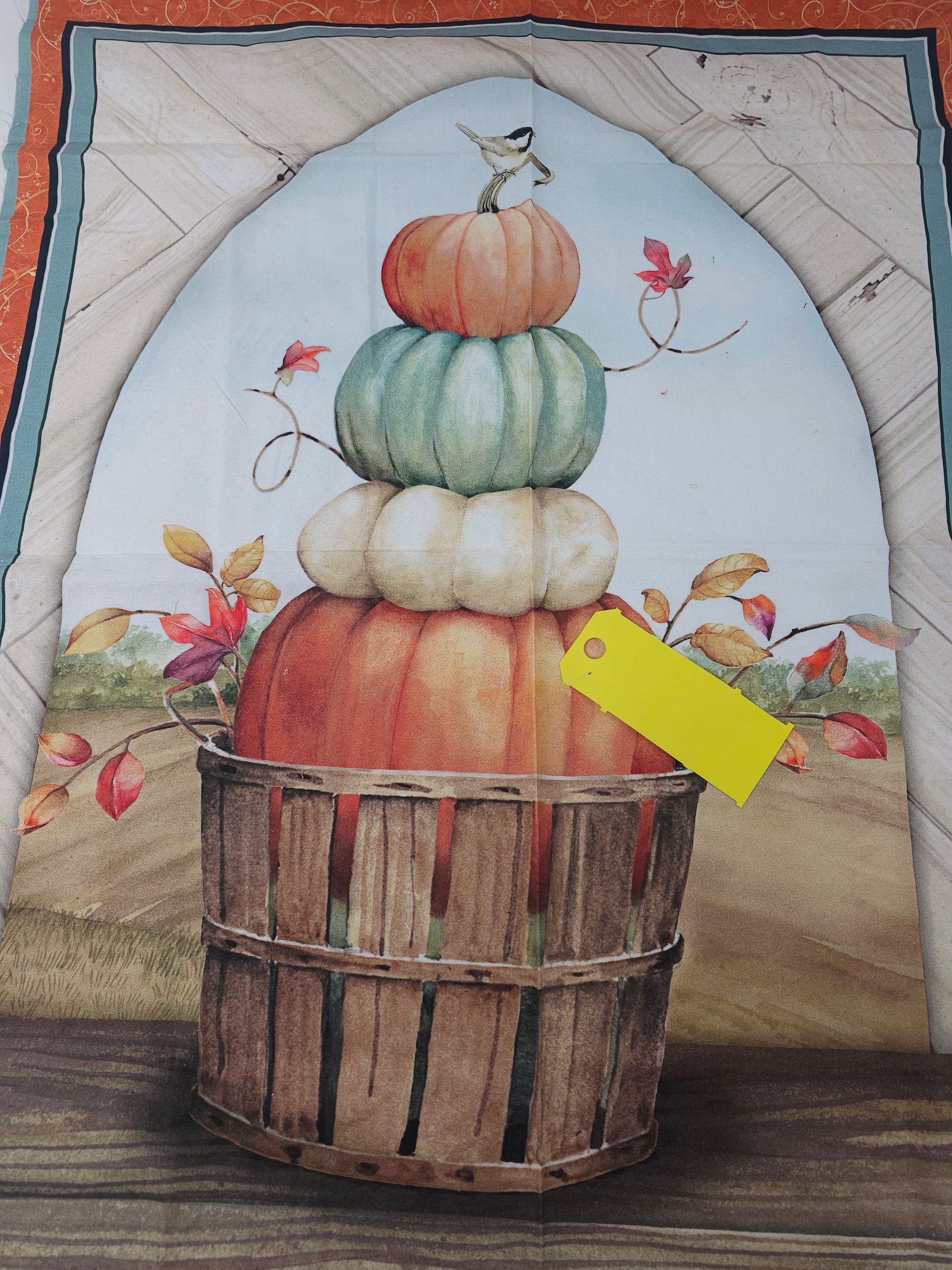 Fall pumpkin Cotton panel- 1m piece
