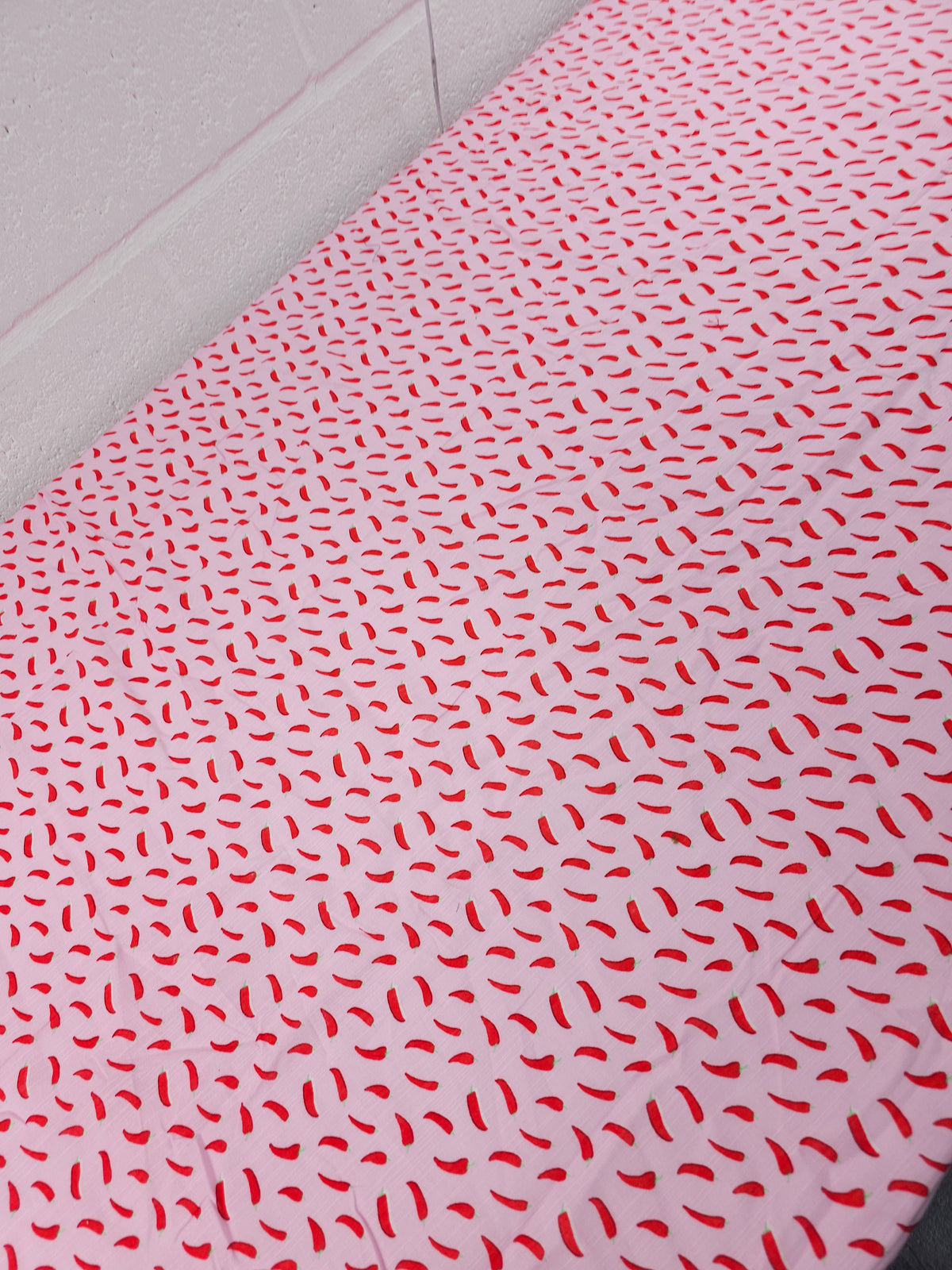 Light Pink/Red Tossed Chilies Flax Cotton - M&S