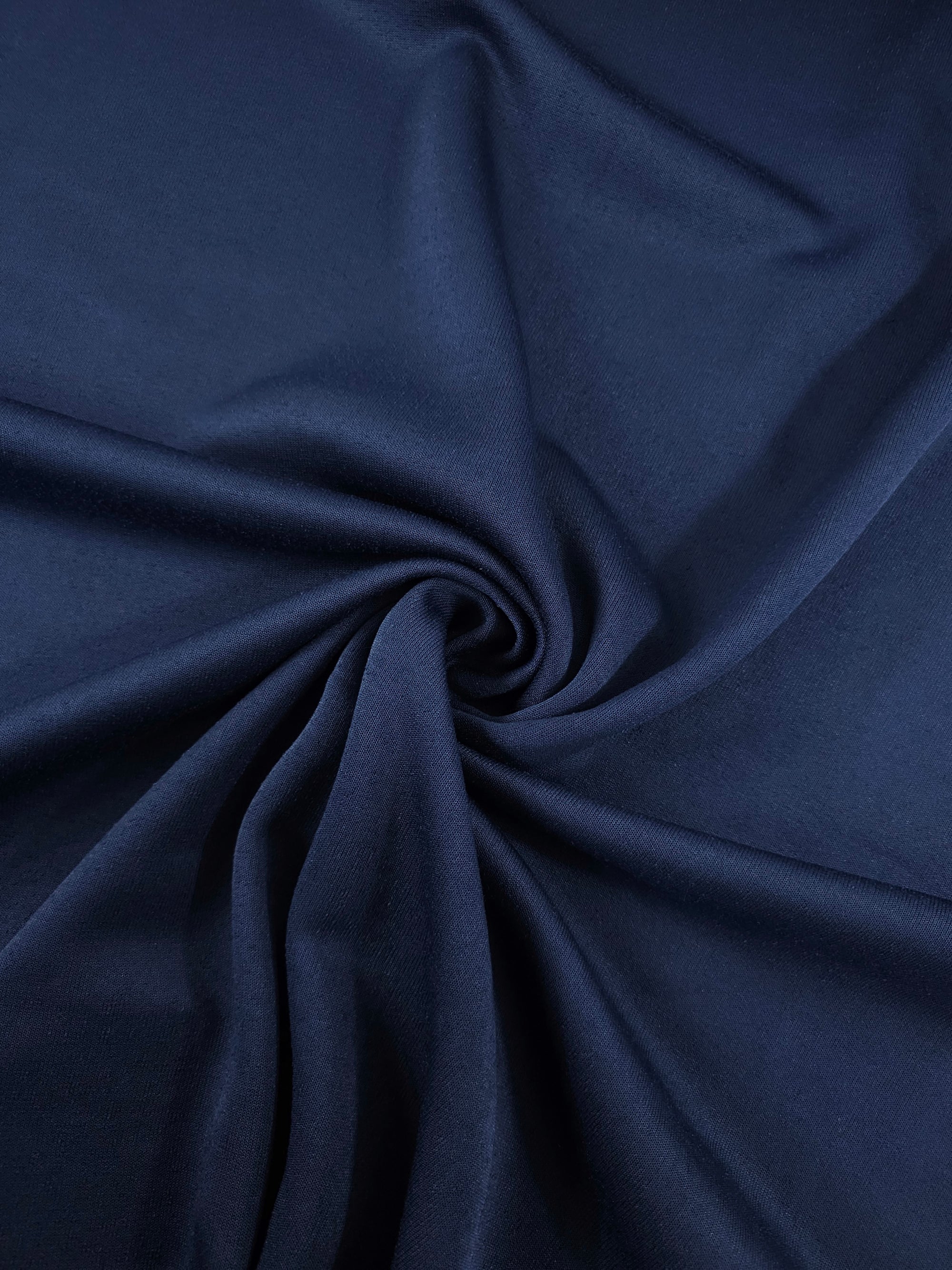 Navy Blue Fleece Backed Poly Terry