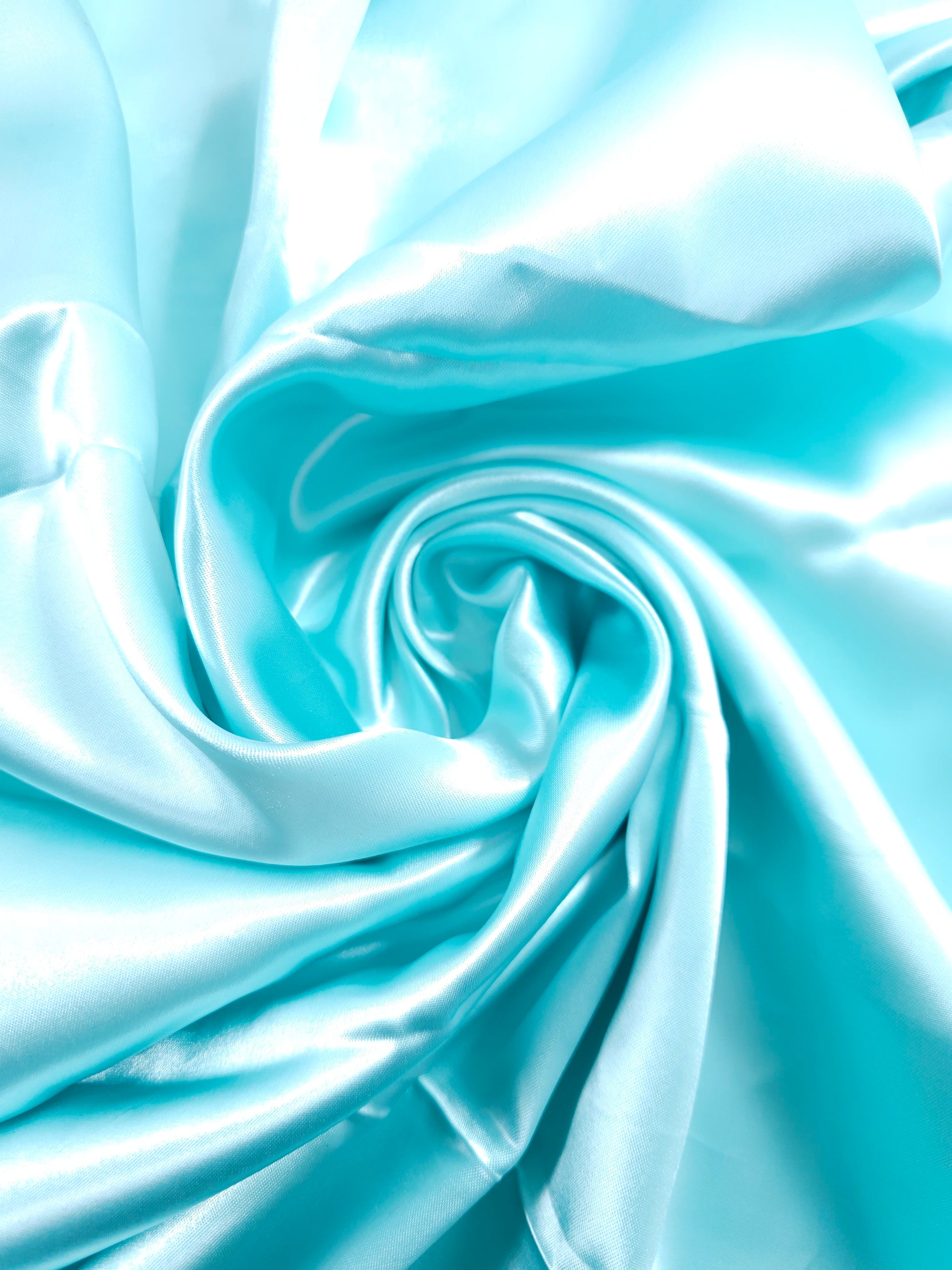 Light Blue Satin (Defect - Black Marks) - 2.1m Piece