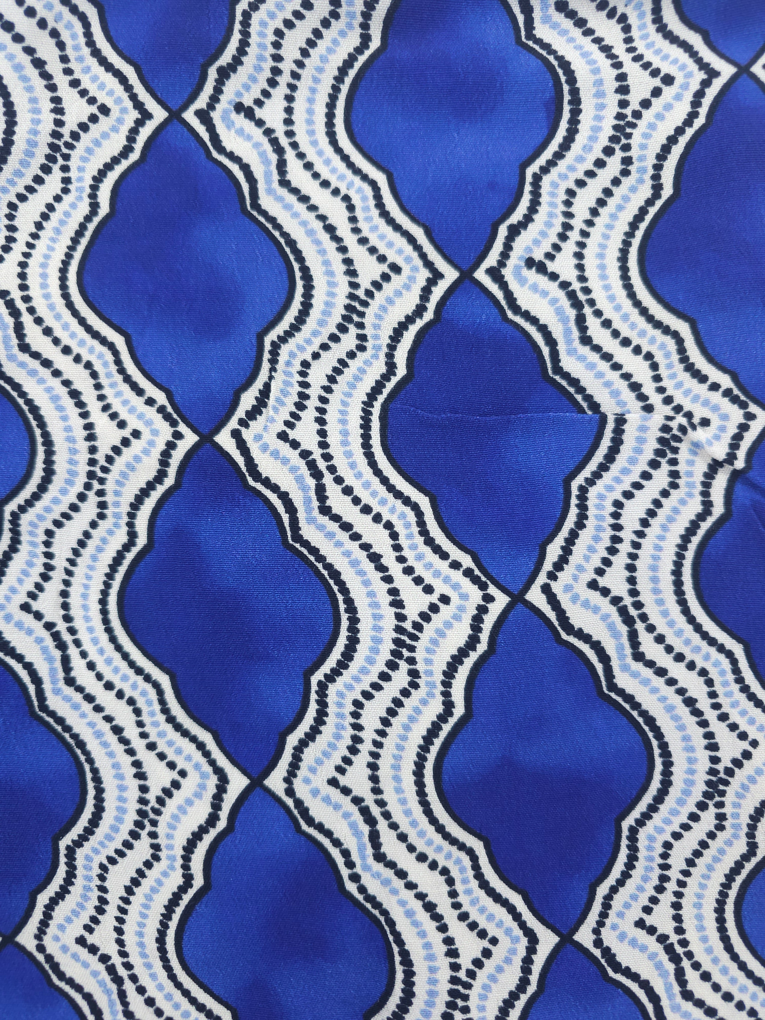 Large Blue diamond Viscose- 1m piece