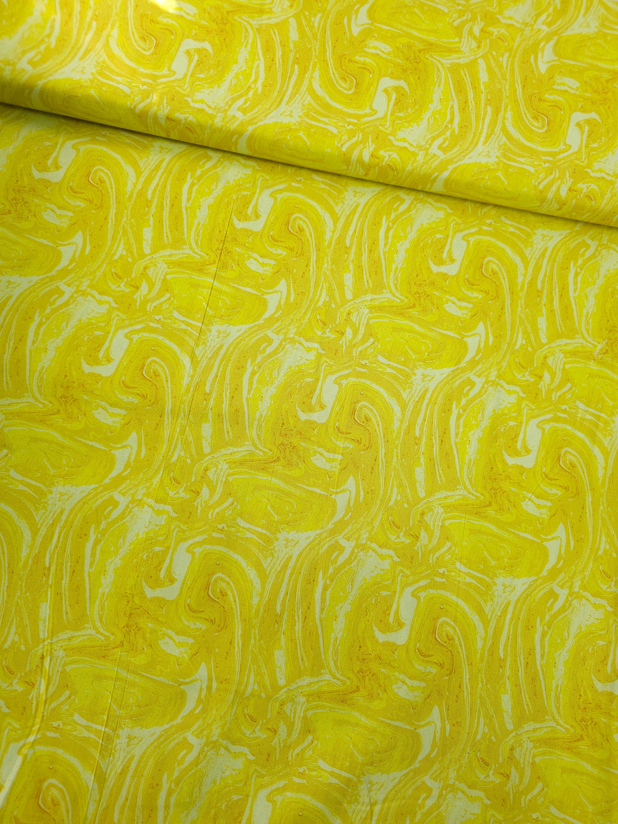 Yellow Marble 100% Cotton