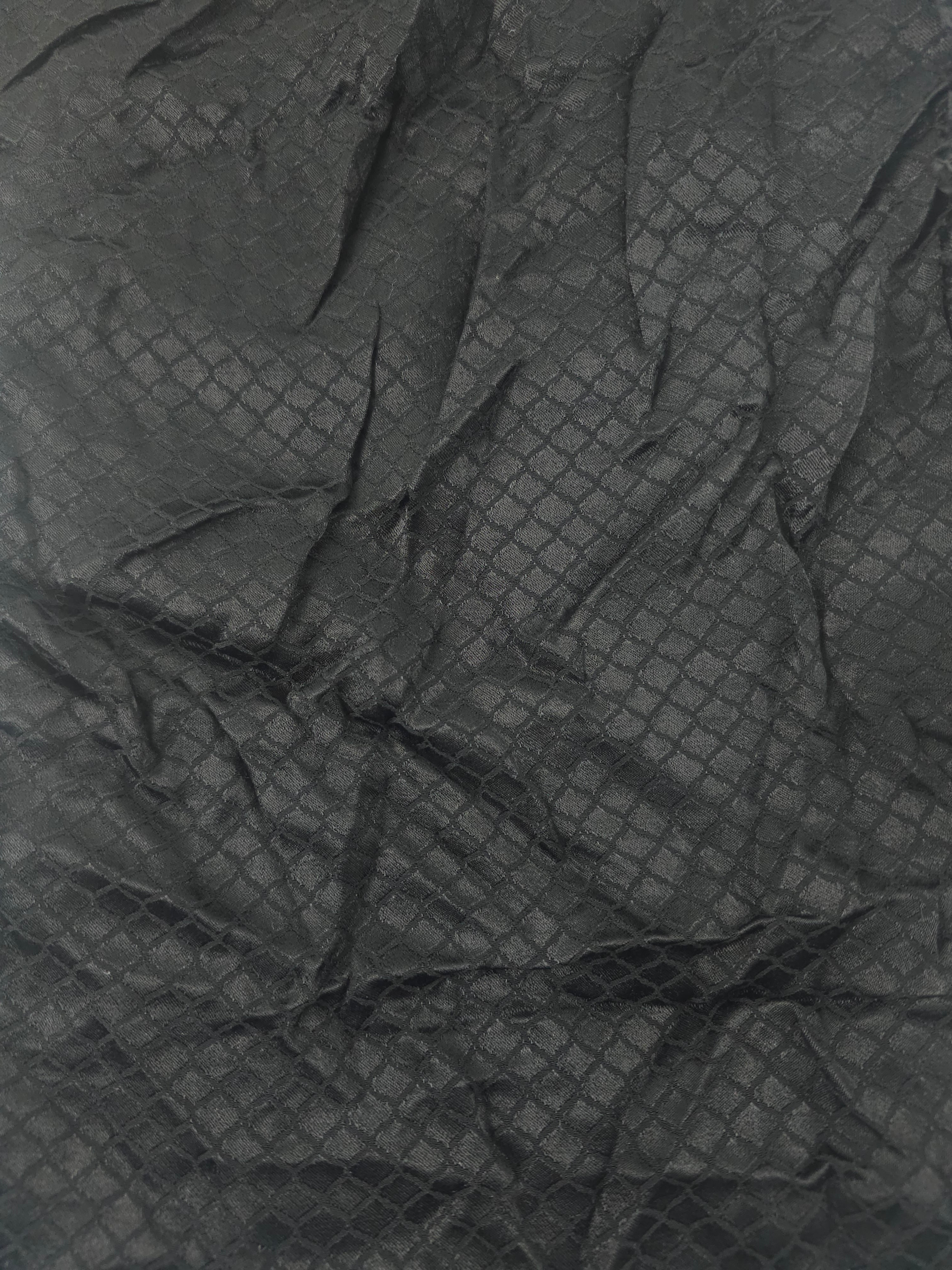 Black reptile scales Viscose sateen- 3m piece