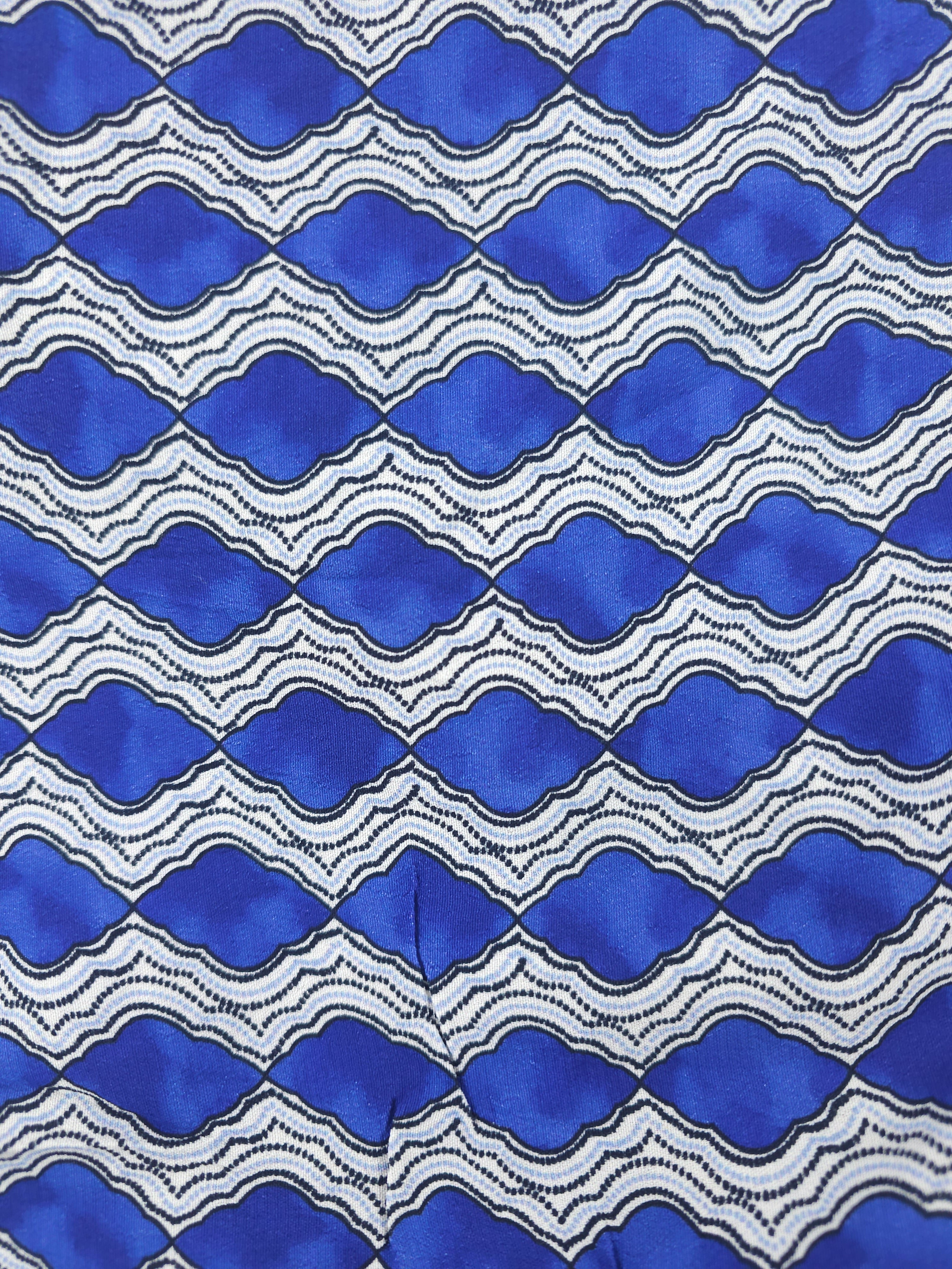 Small Blue Diamond Viscose- 2m piece