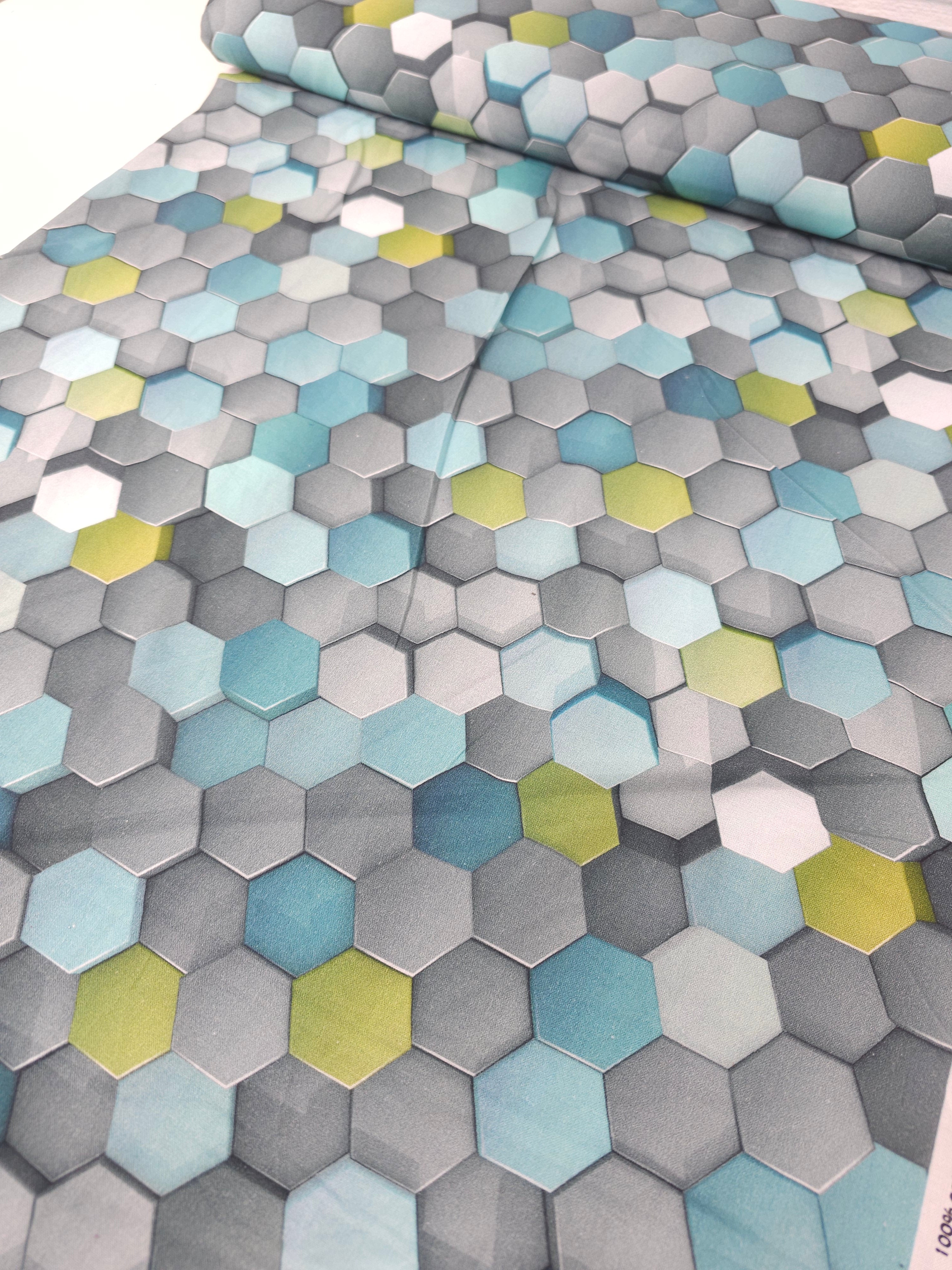 3D Hexagon 100% Cotton