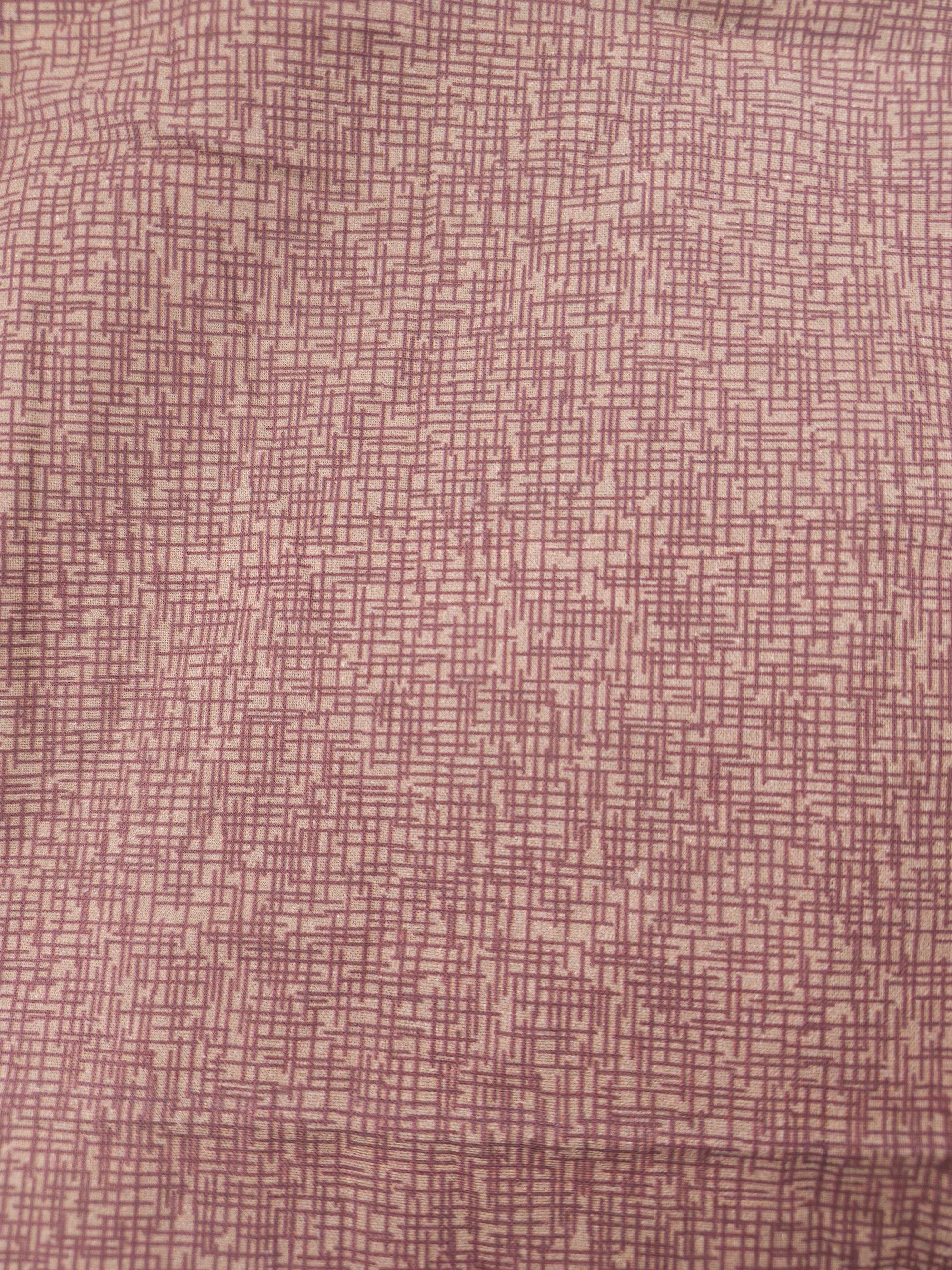 Burnt sienna cross hatch Cotton- 3.4m piece