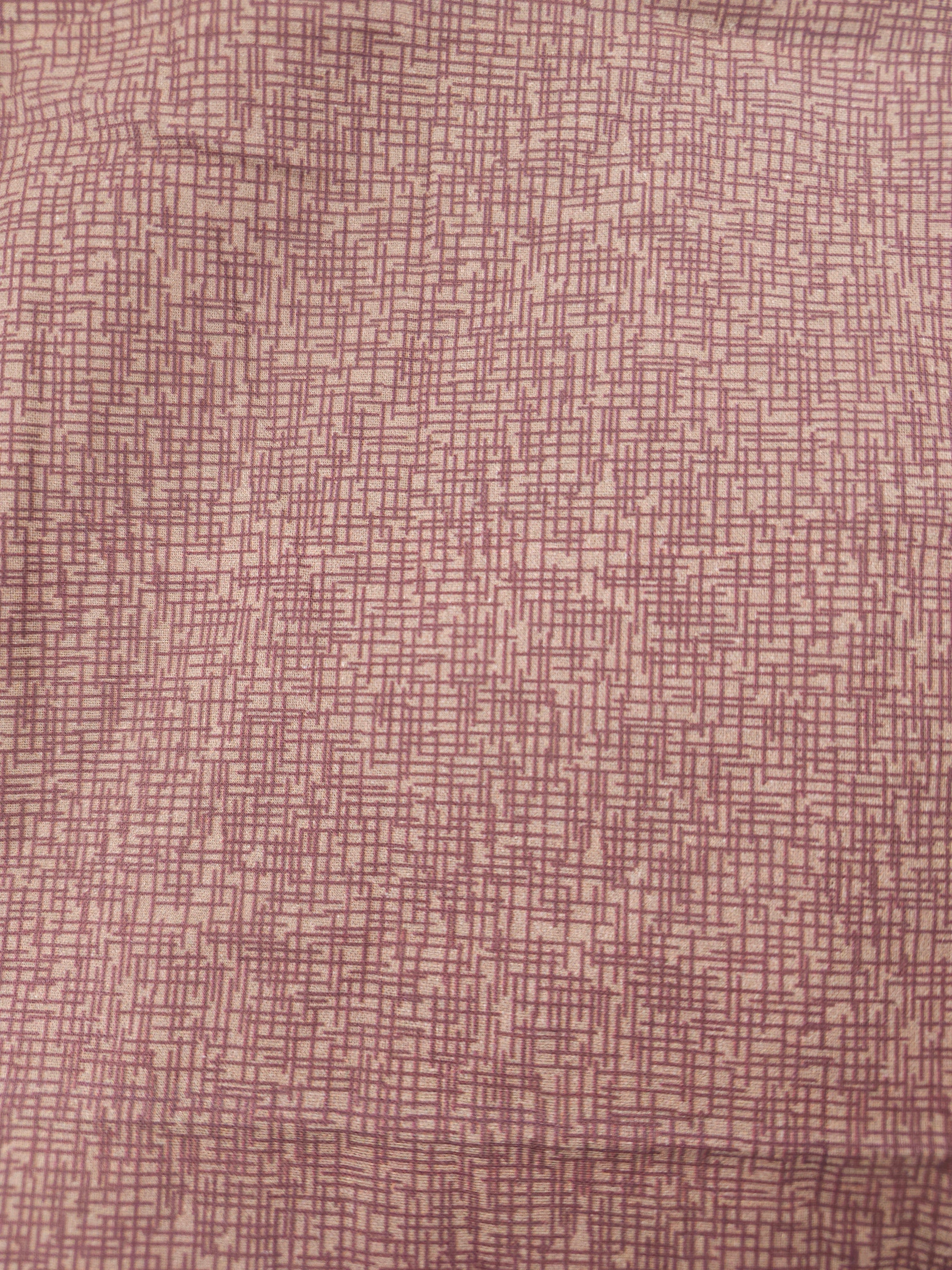 Burnt sienna cross hatch Cotton- 3.4m piece