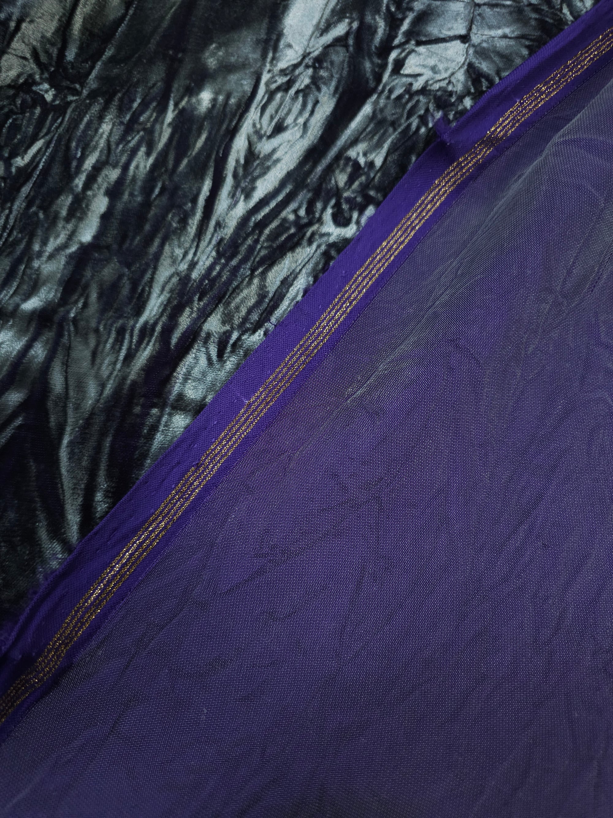 Purple/Duck Egg Frosted Viscose Velvet