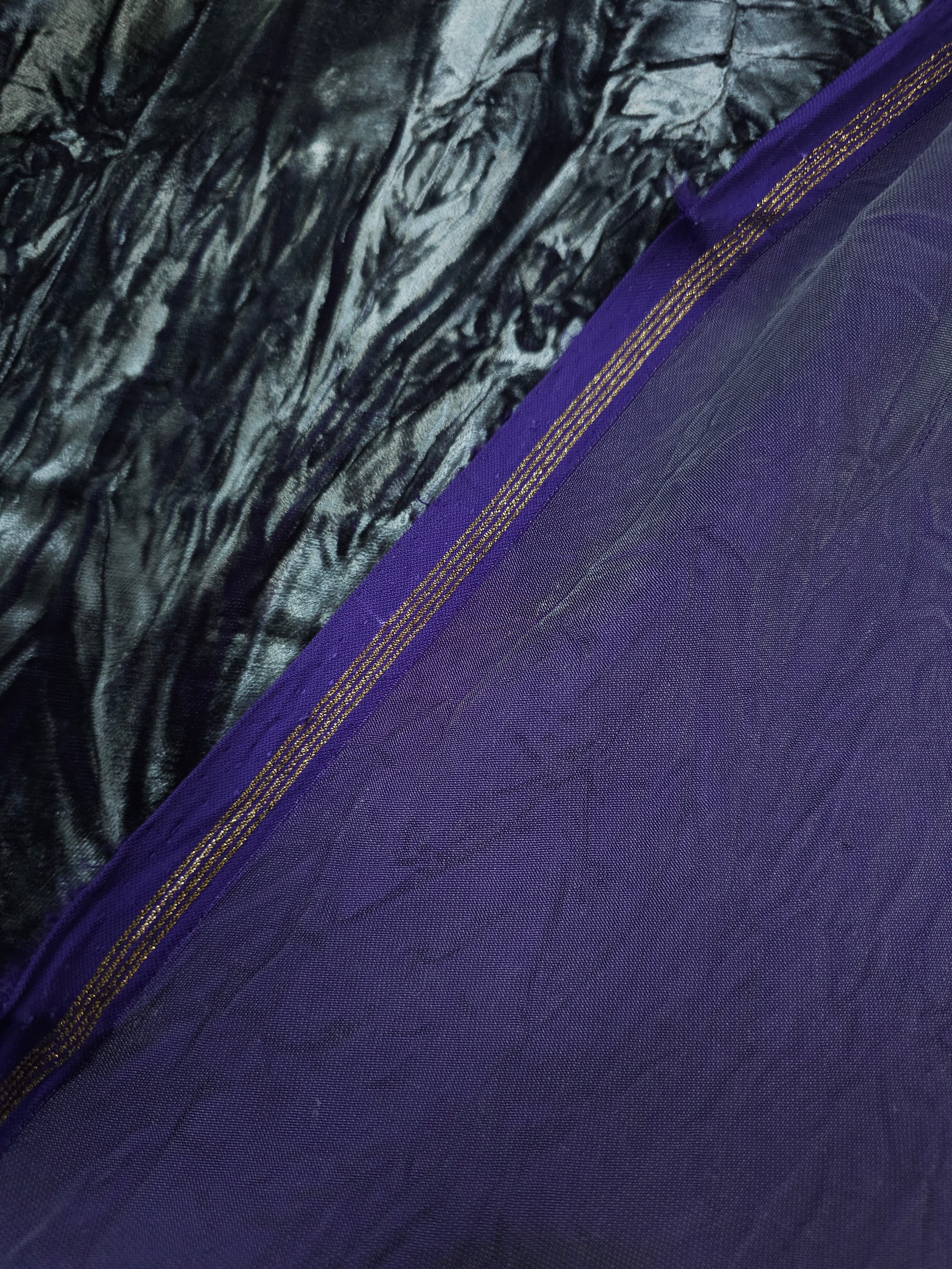 Purple/Duck Egg Frosted Viscose Velvet