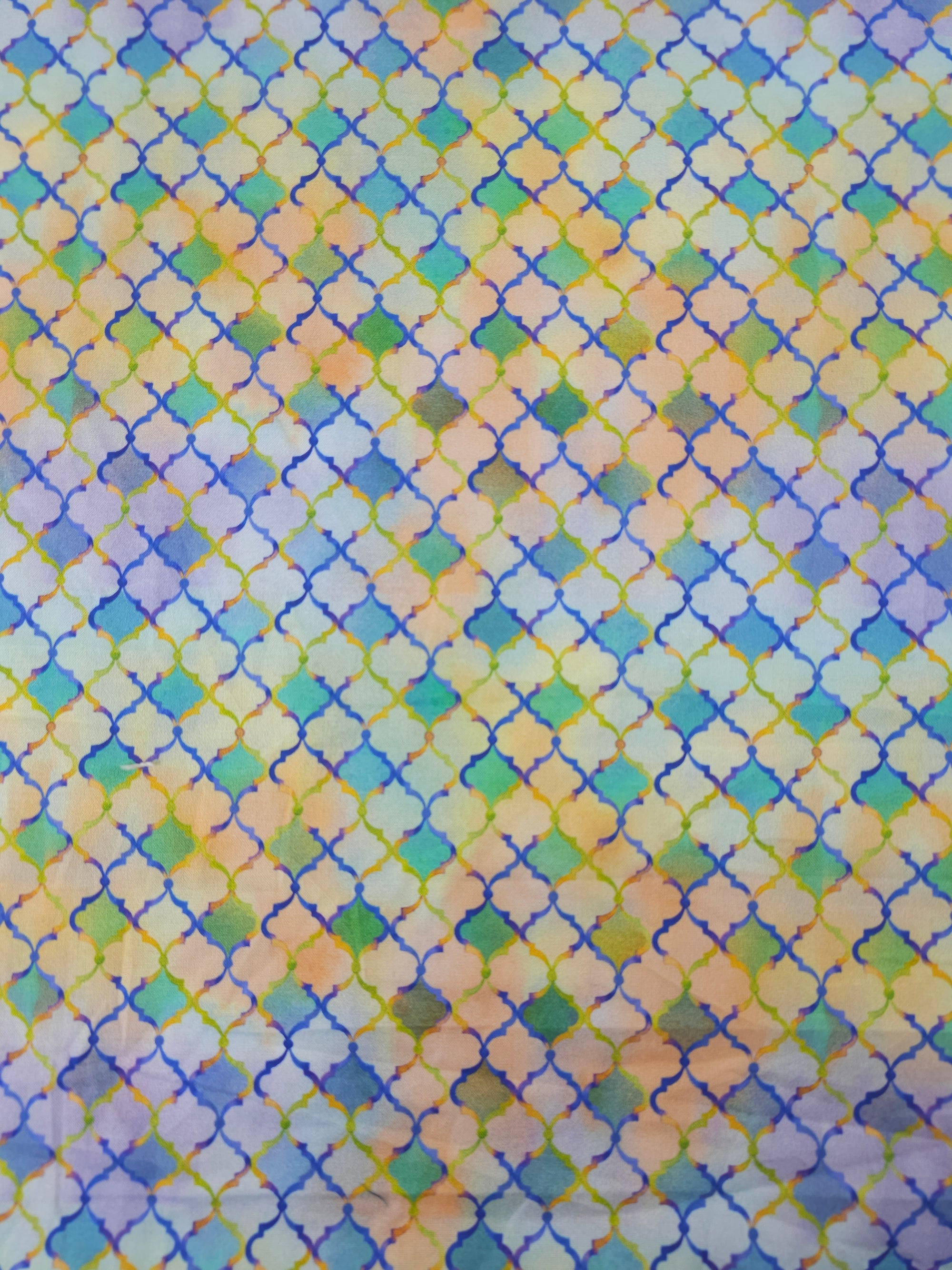Moroccan Patel Tile  100% Cotton