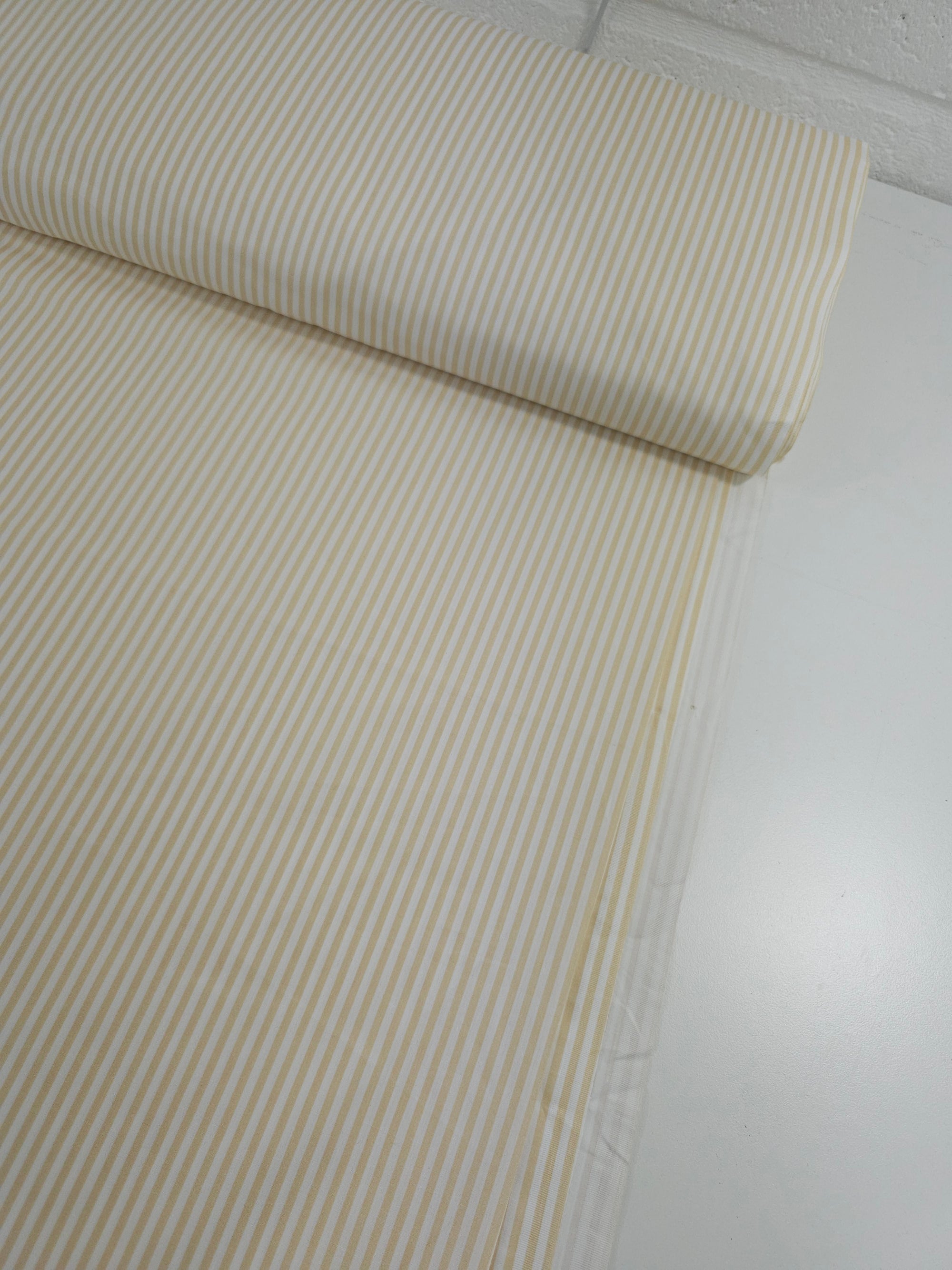 Warm Cream Stripe 100% Cotton 103" *EXTRA WIDE*