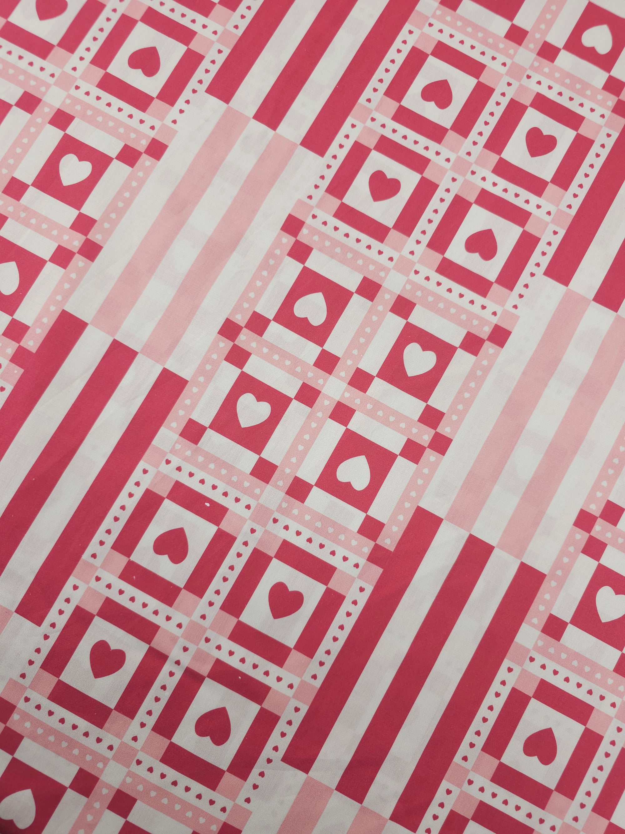 Berry/Pink Heart Abstract Lightweight Cotton 57"