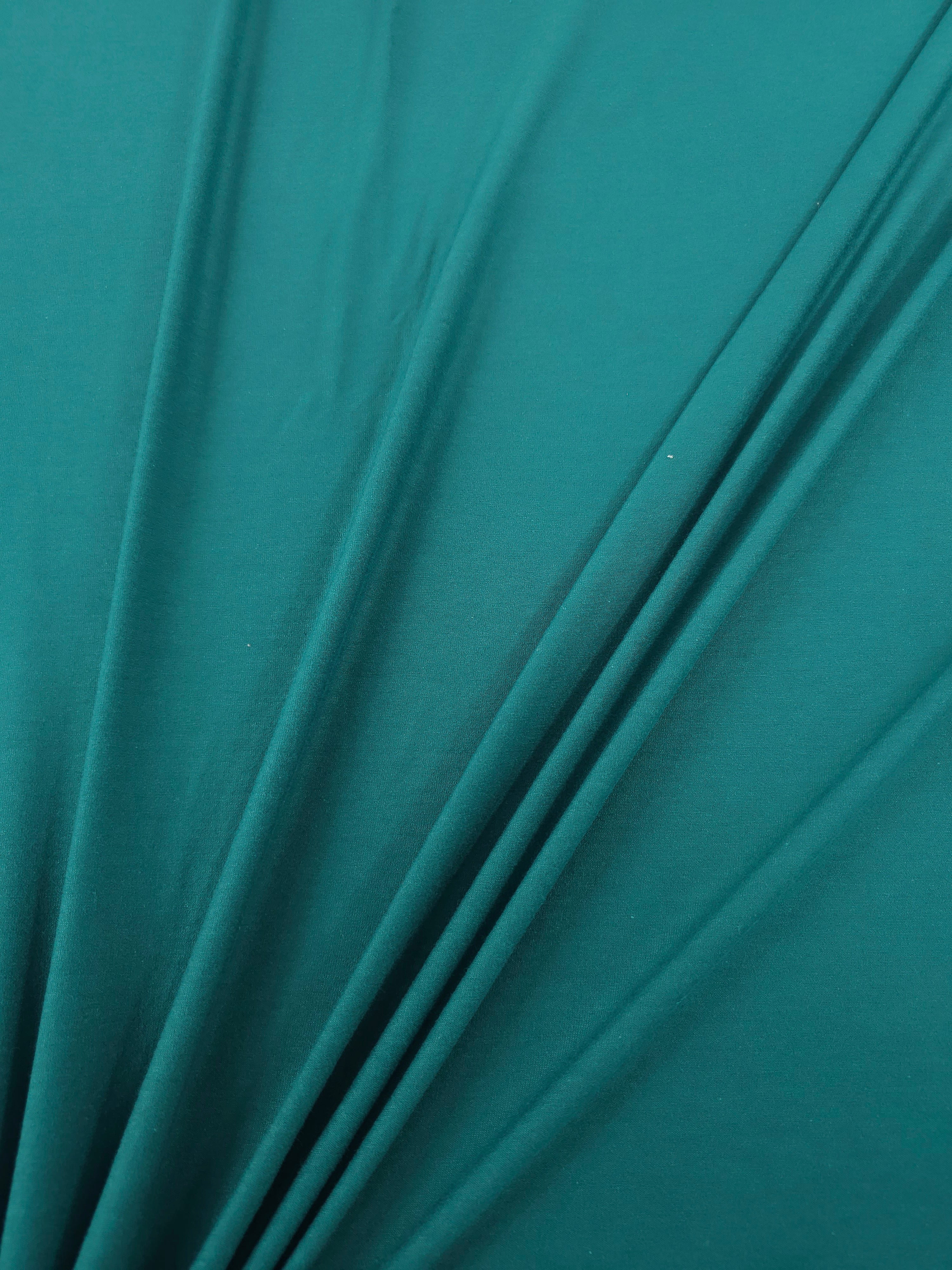 Deep Teal Organic Bamboo Cotton Jersey
