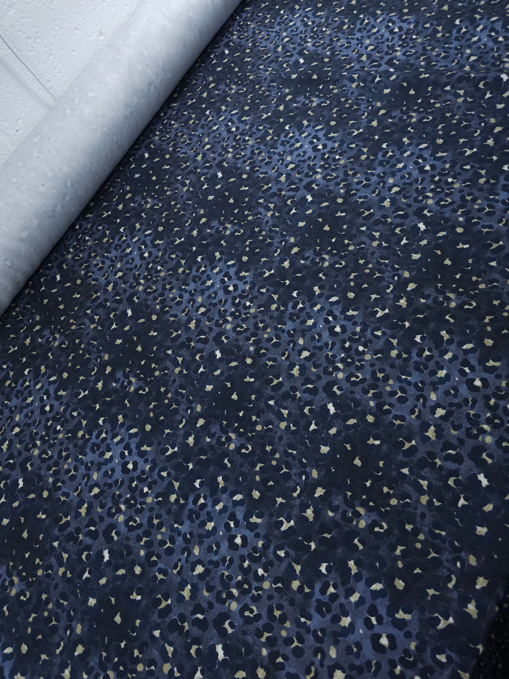 Hale Blue Leopard Mediumweight Viscose