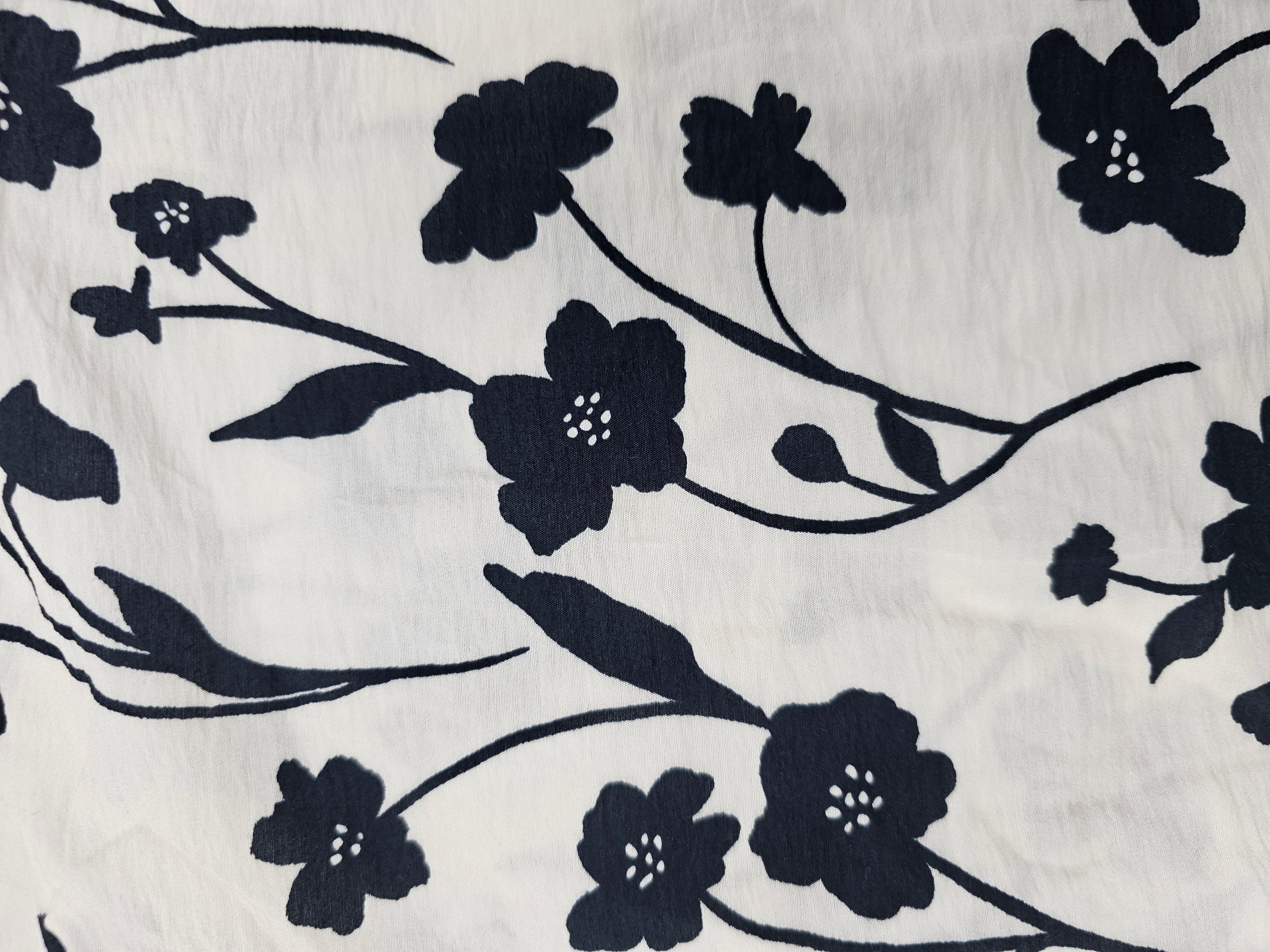 Black Bloom Floral Modal - 4m Piece
