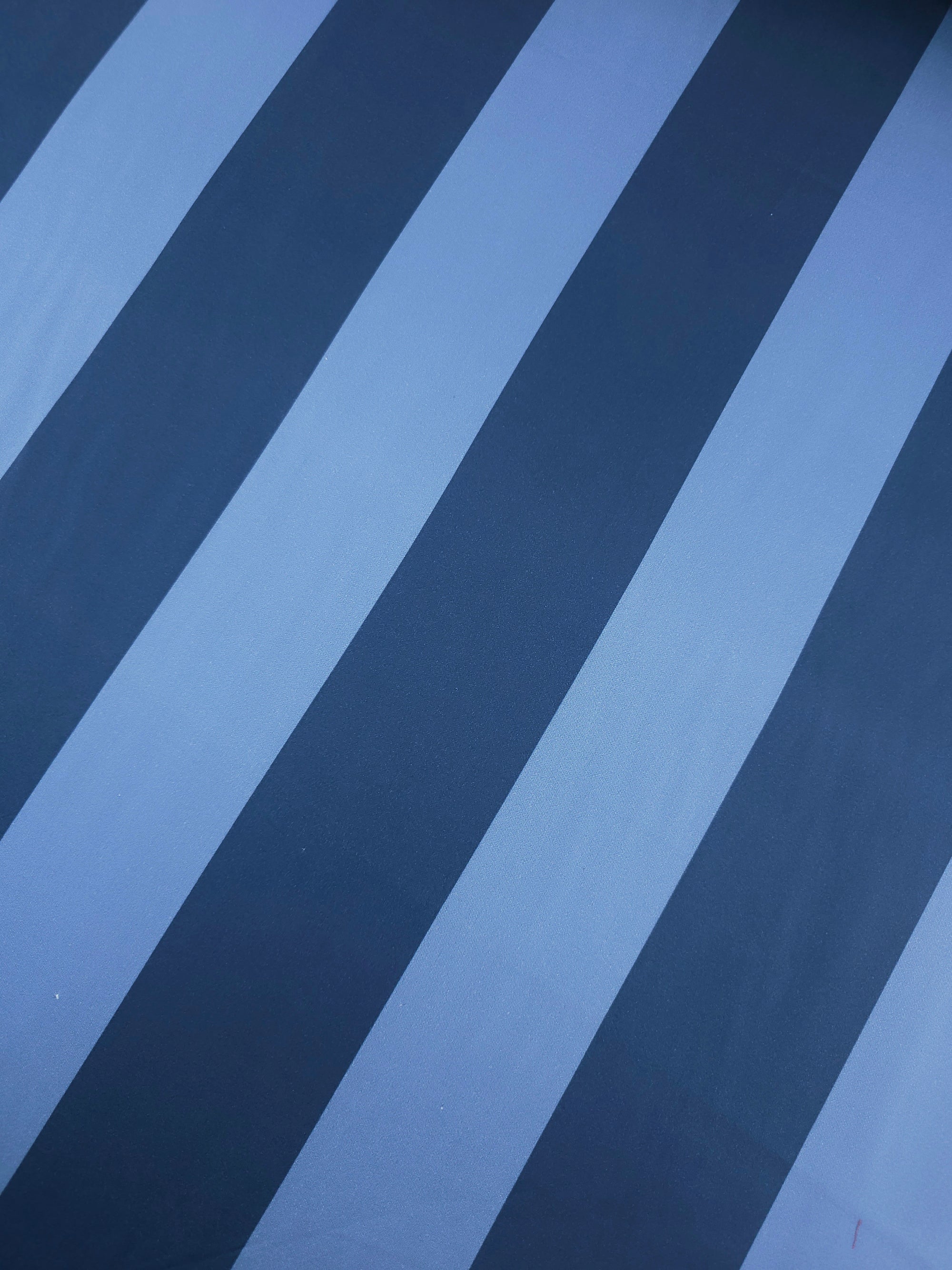 Powder Blue/Hale Navy Block Stripe Cotton Sateen 118" *EXTRA WIDE*