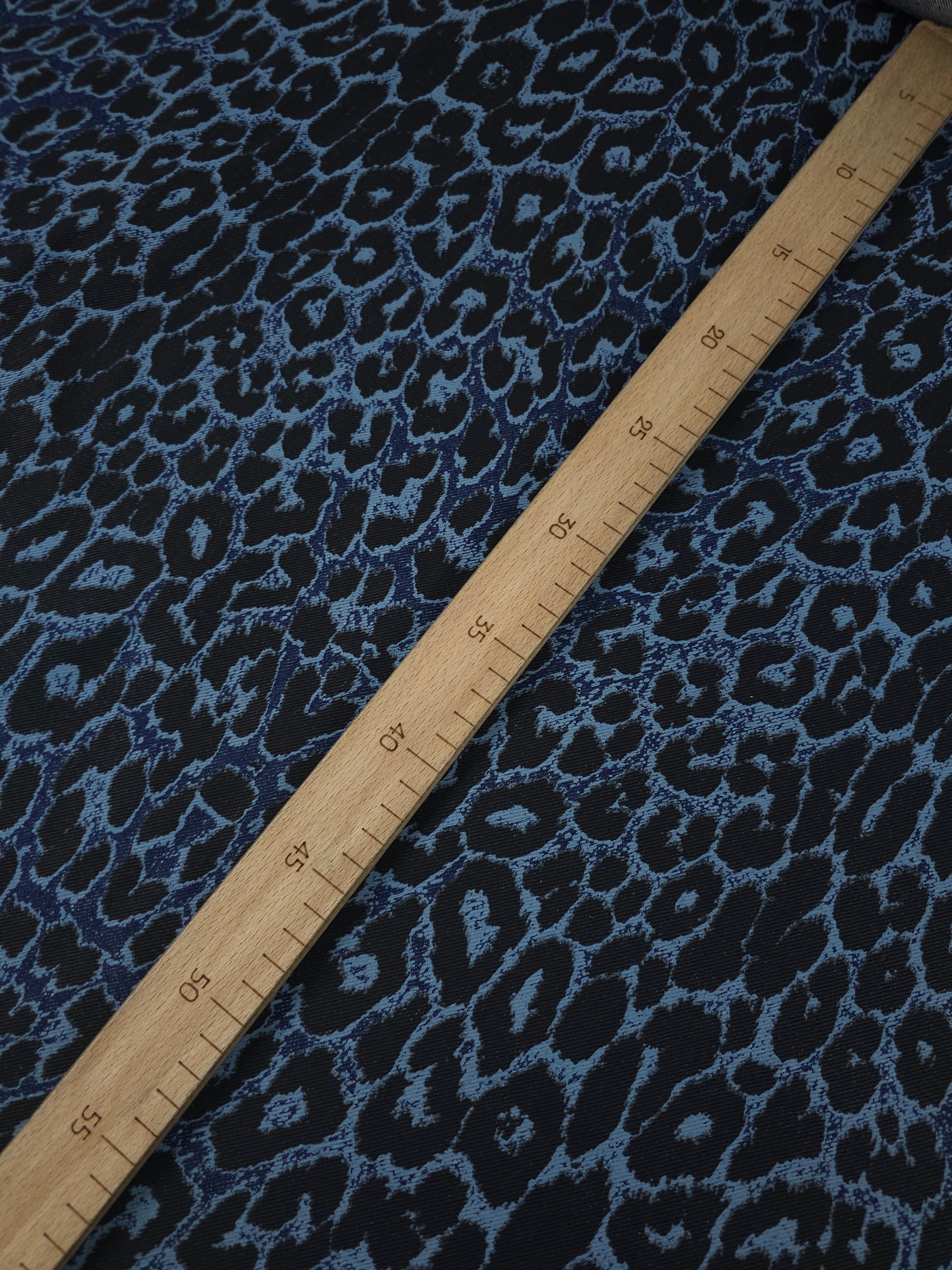 Blue/Black Leopard Denim