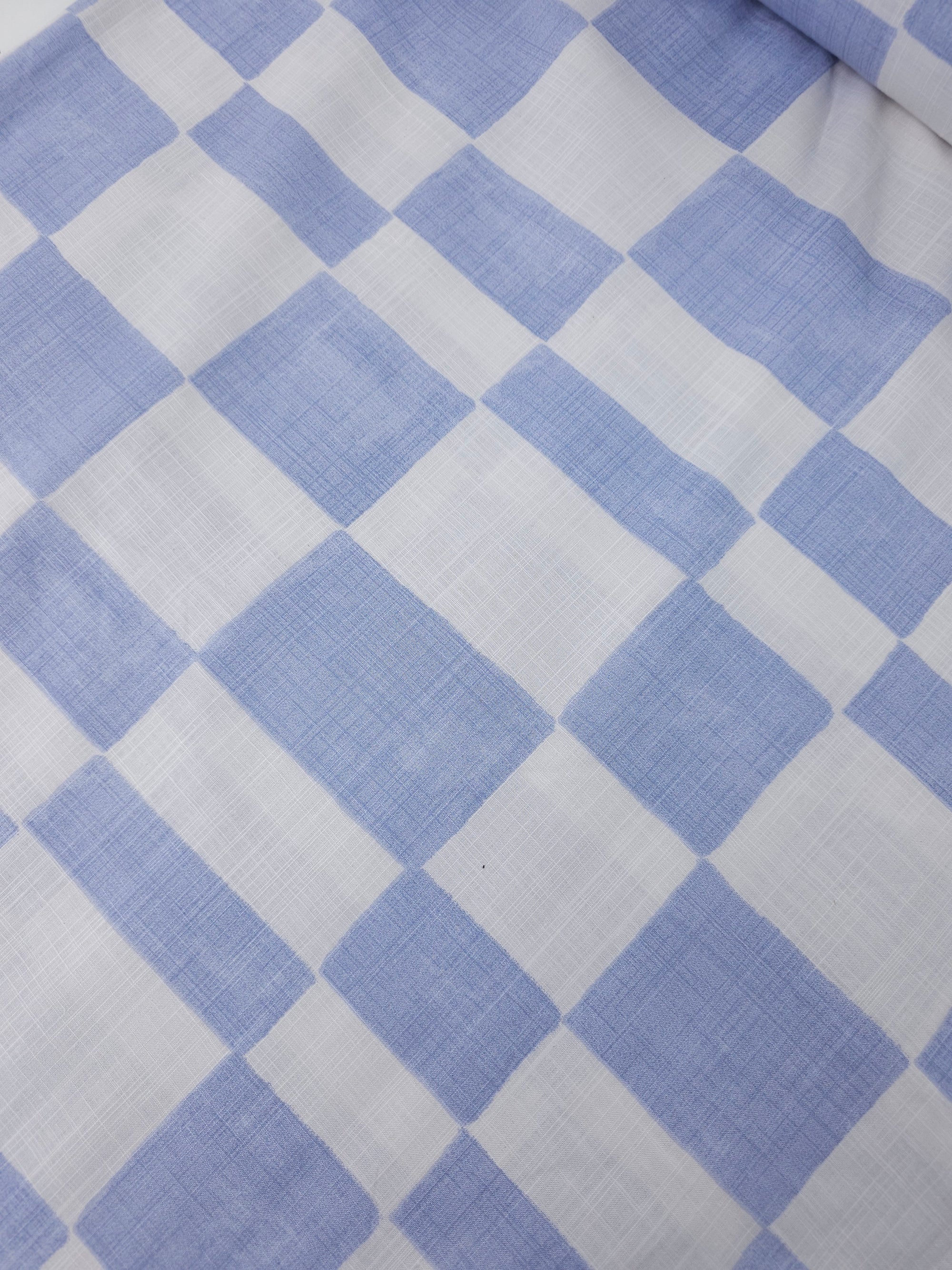 Cloud Blue Irregular Patchwork 100% Cotton *EXTRA WIDE*