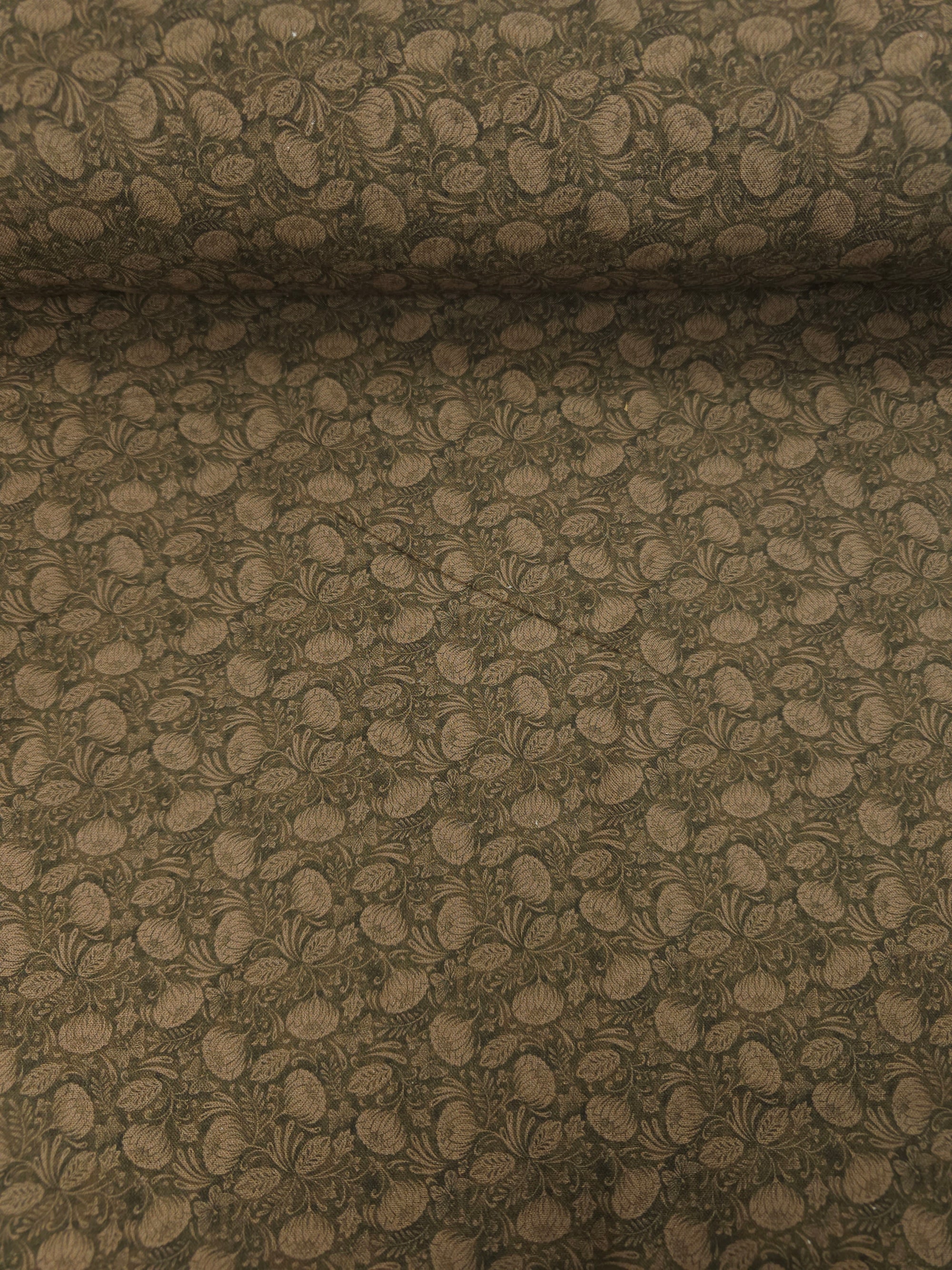 Brown Whimsy Floral 100% Cotton