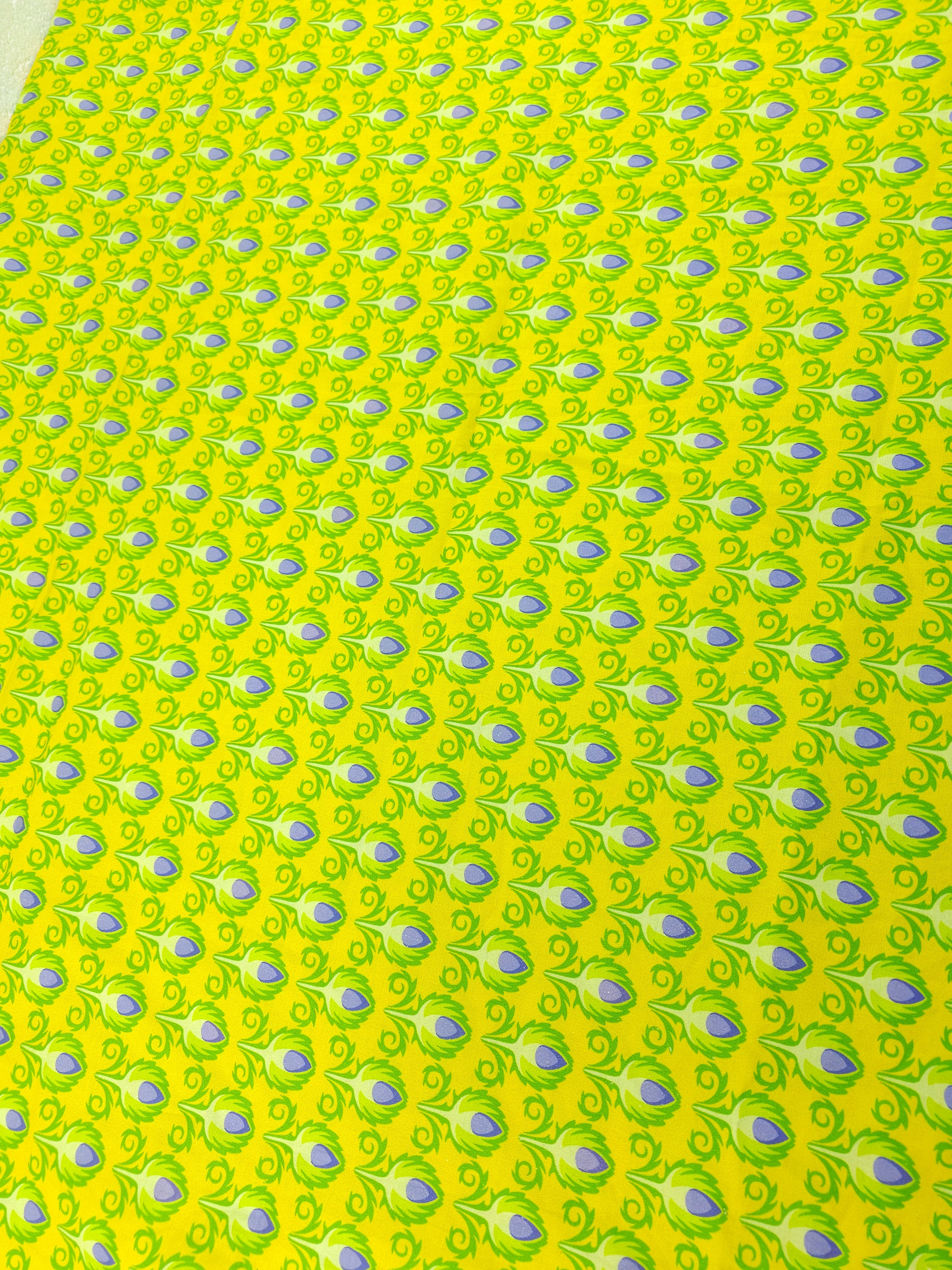 Artichoke yellow Cotton- 1.5m piece