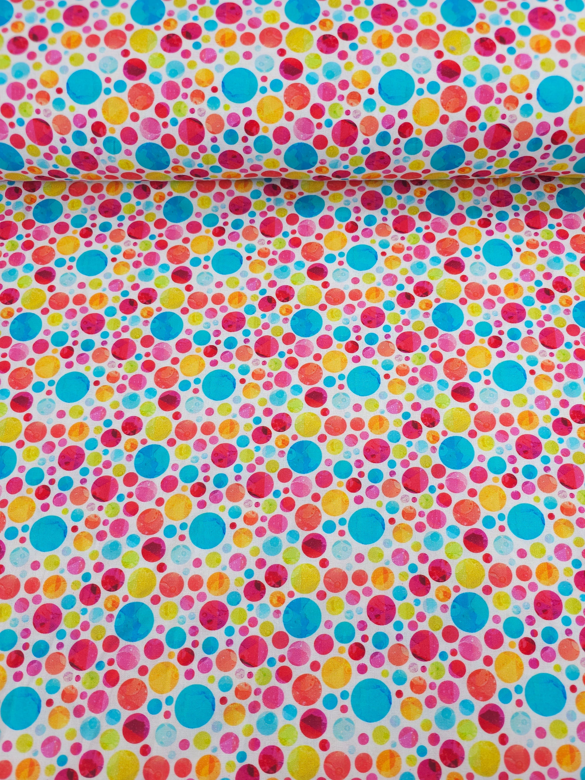 Multicolour Irregular Circle Bubble 100% Cotton