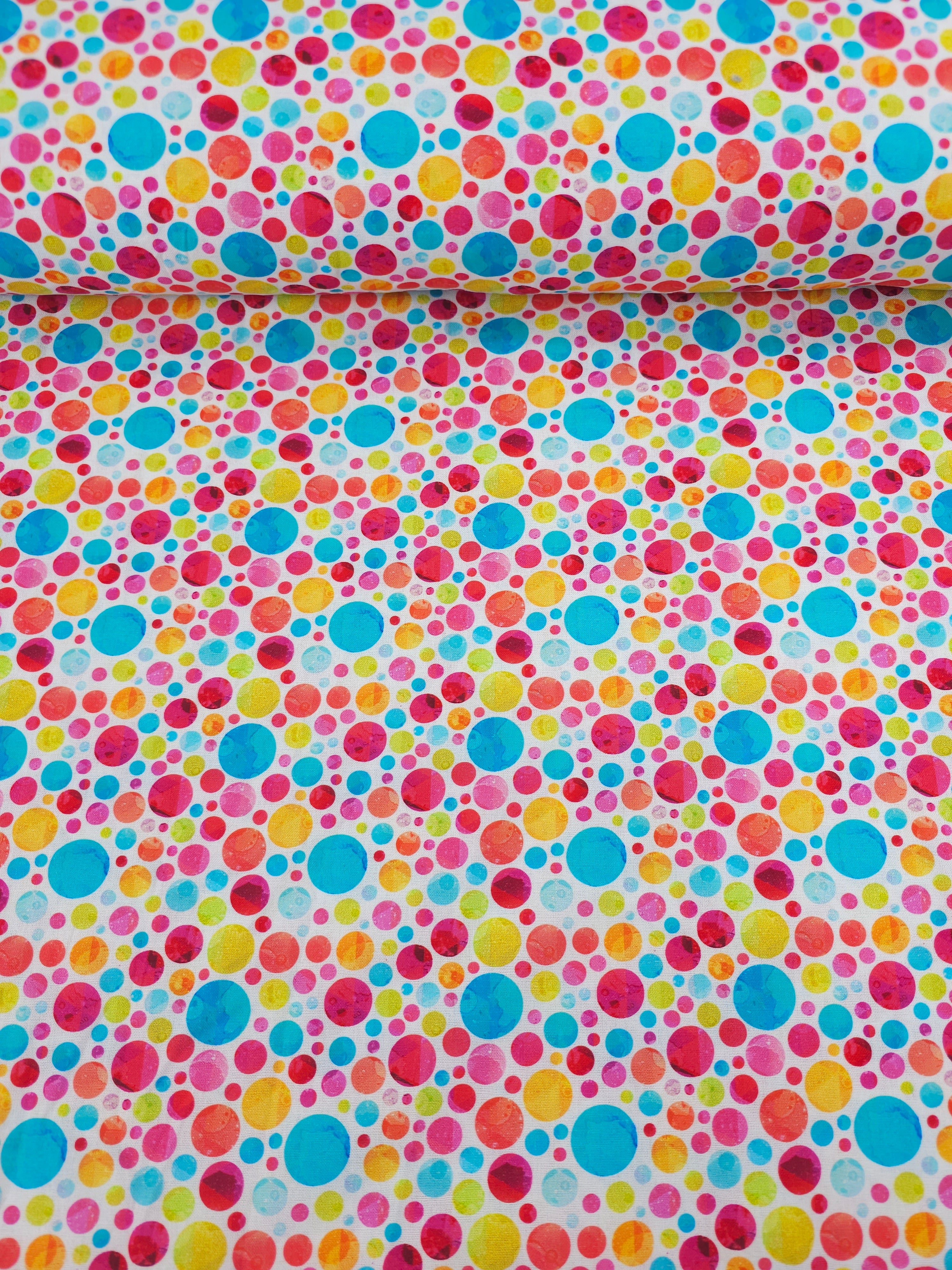 Multicolour Irregular Circle Bubble 100% Cotton