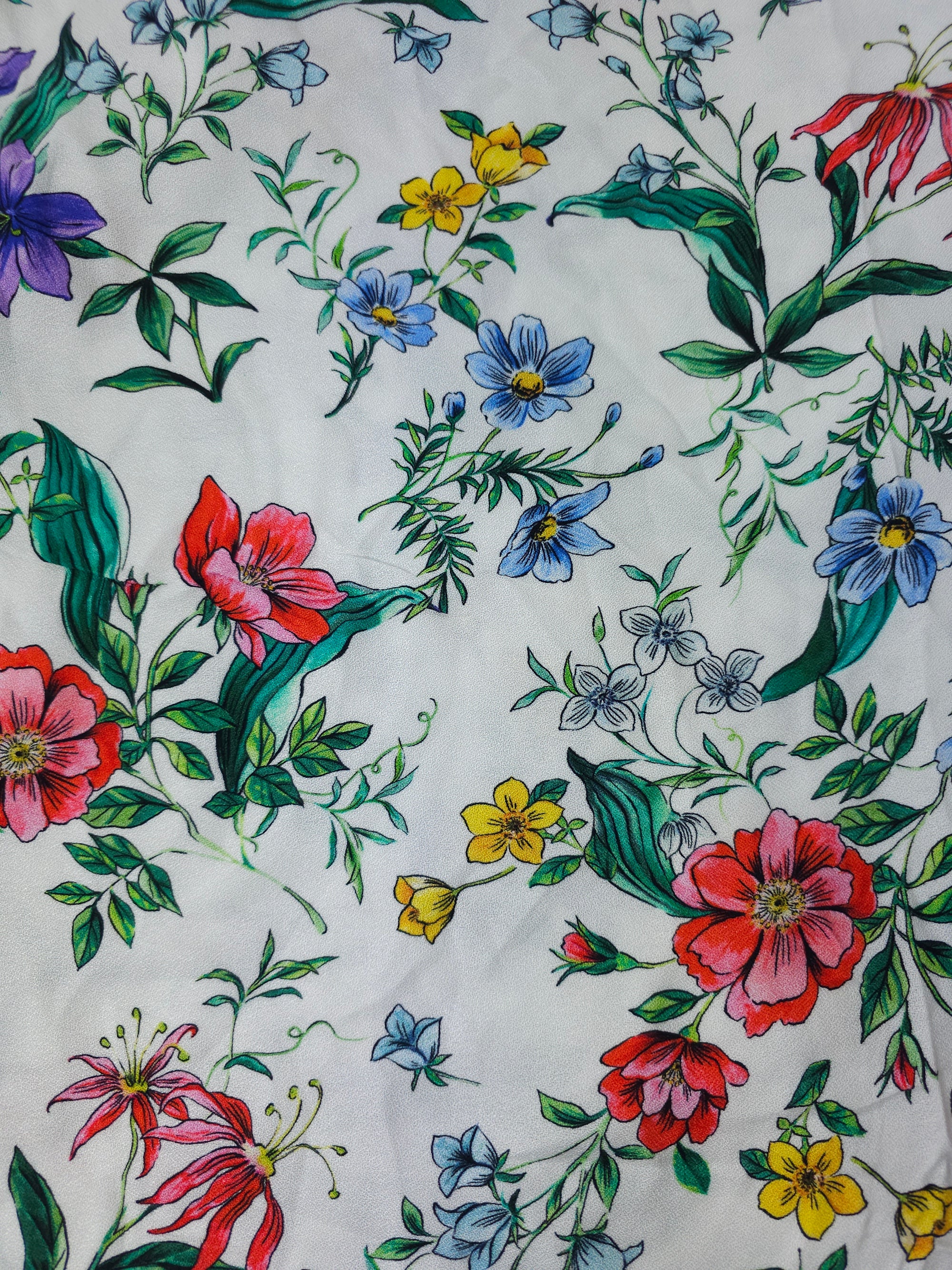 Bloom Floral Bubble Viscose (Various Sizes)