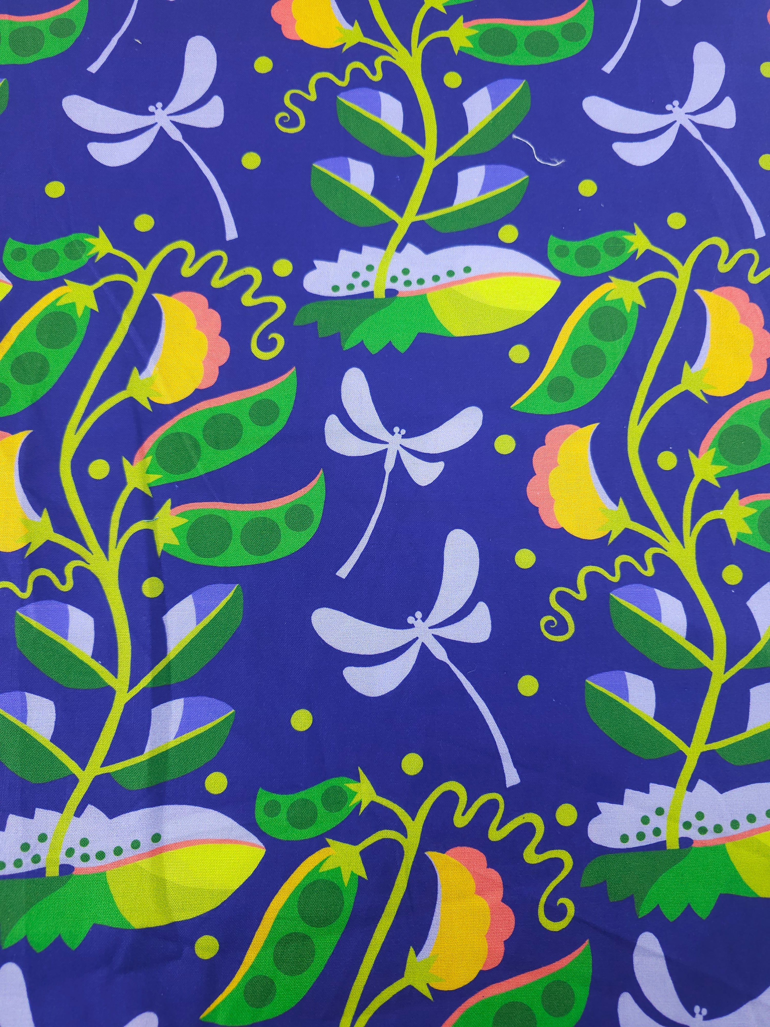 Purple Novelty Peas In A Pod 100% Cotton - Free Spirit