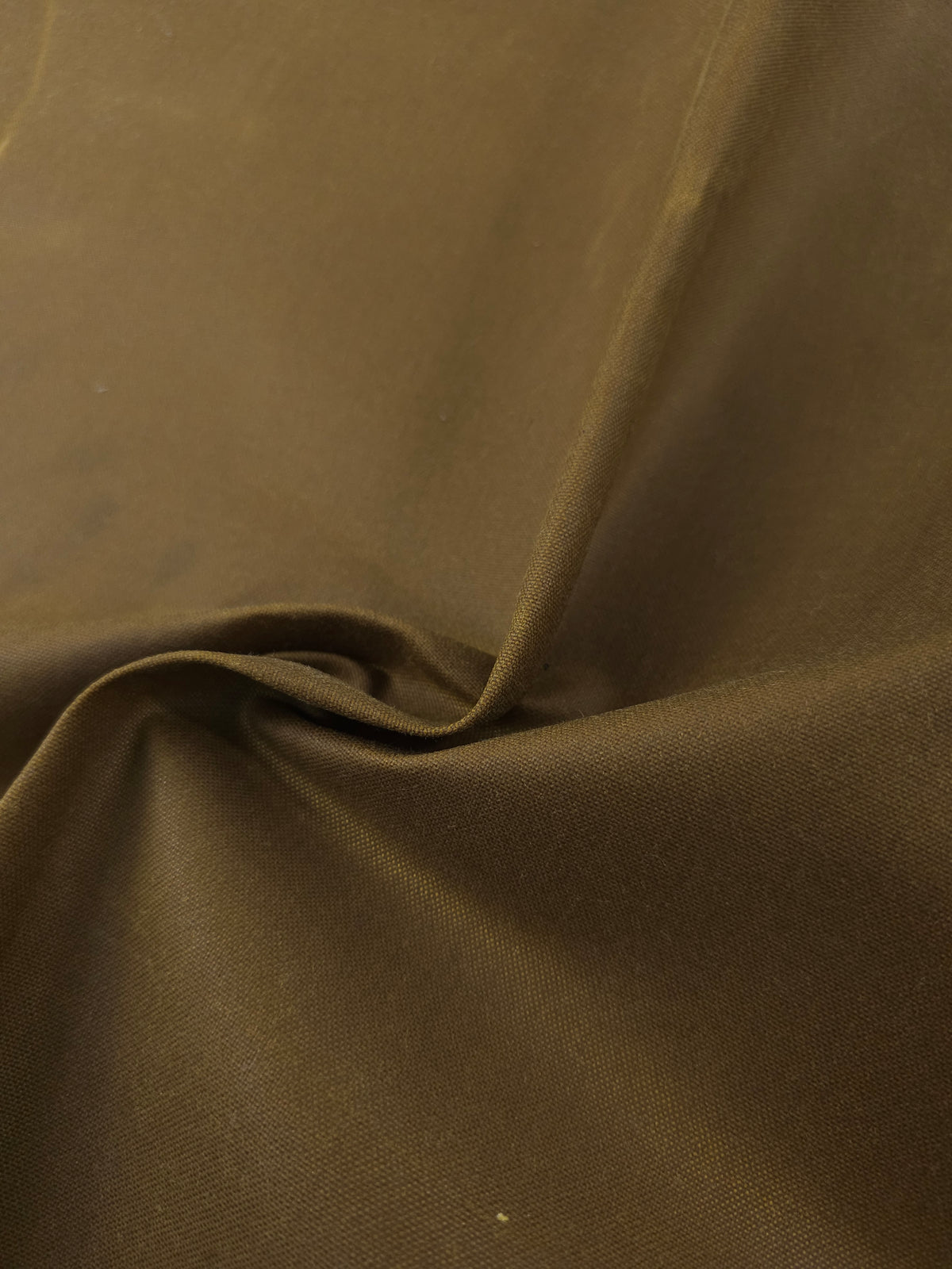 Moss Bronze Structured Wax Cotton