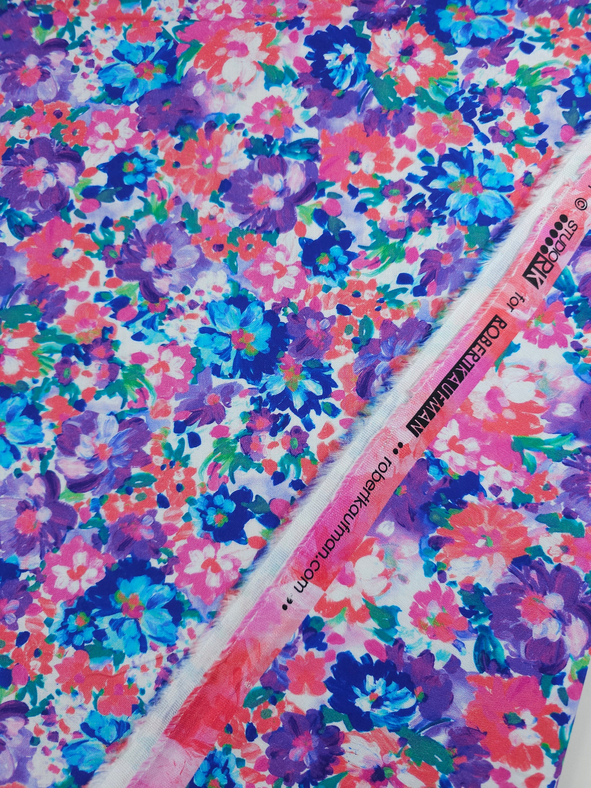 Pink/Purple Petal Valley 100% Cotton 108" - Robert Kaufman *EXTRA WIDE*