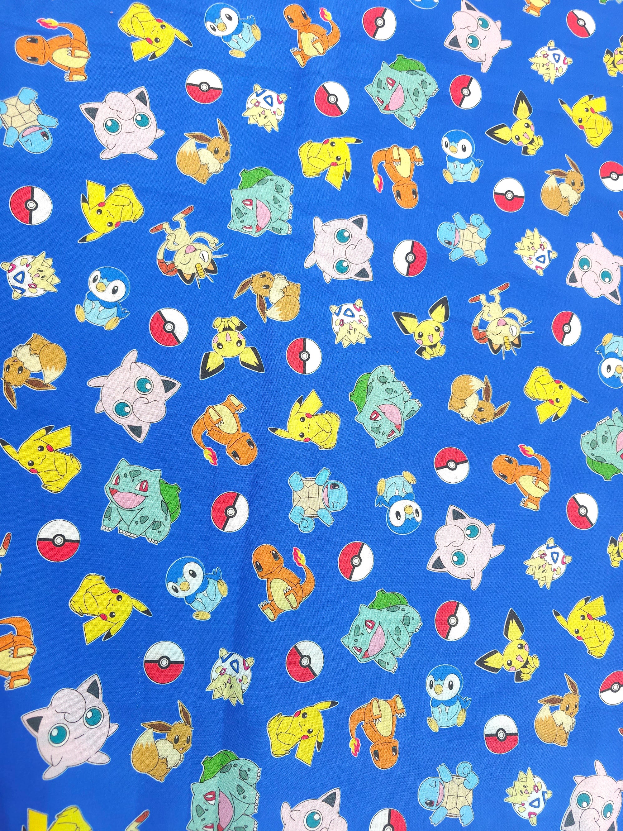 Blue Pokemon Cotton- 2m piece