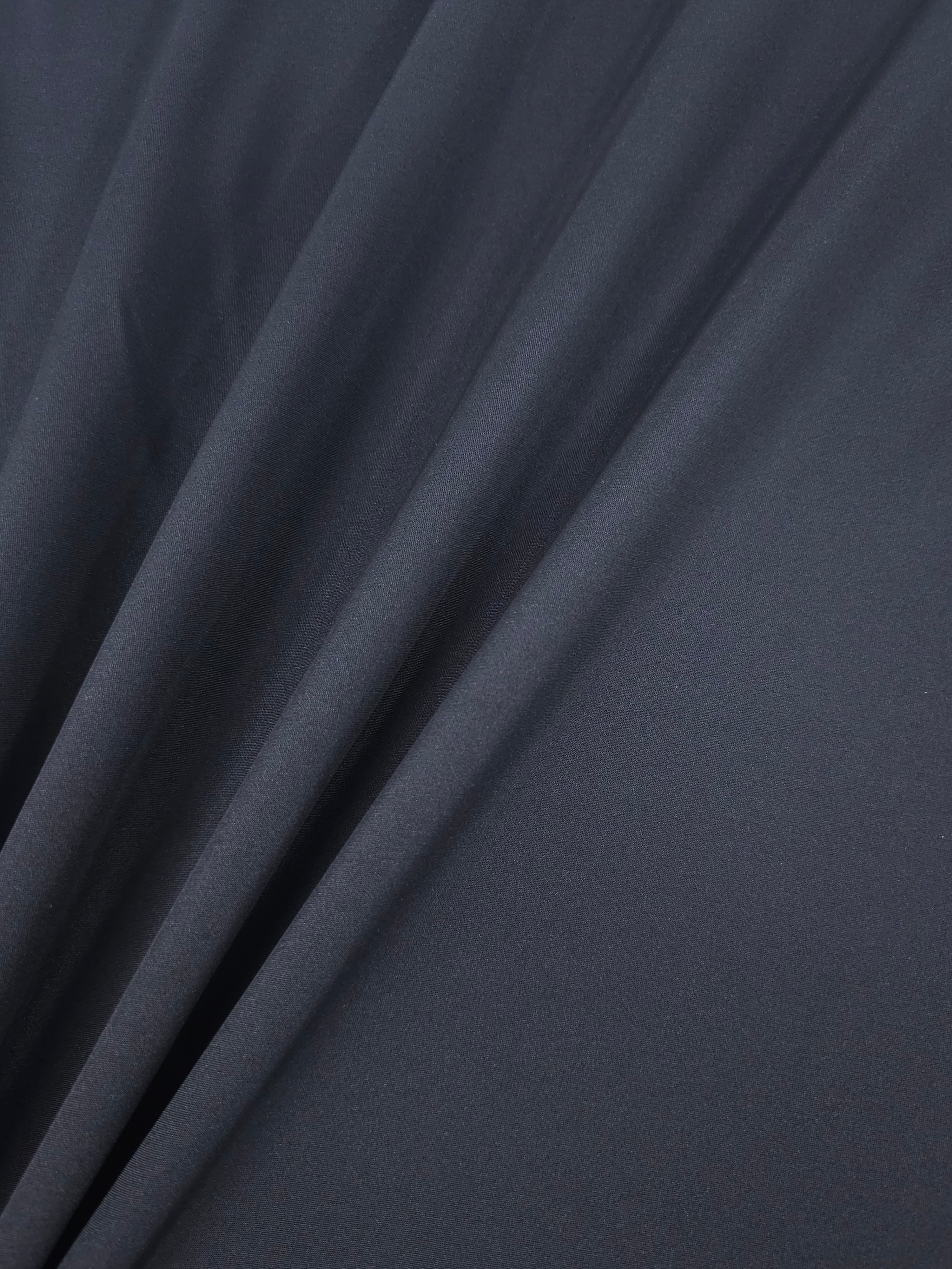 Black Poly Crepe - 1.40m Piece