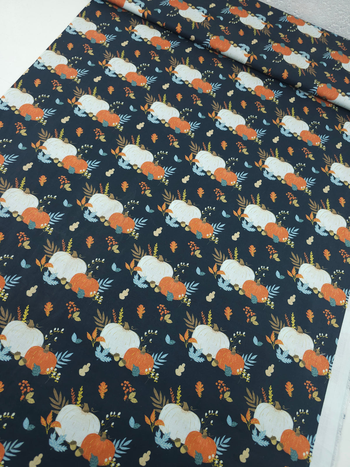 Autumnal Pumpkin Field 100% Cotton