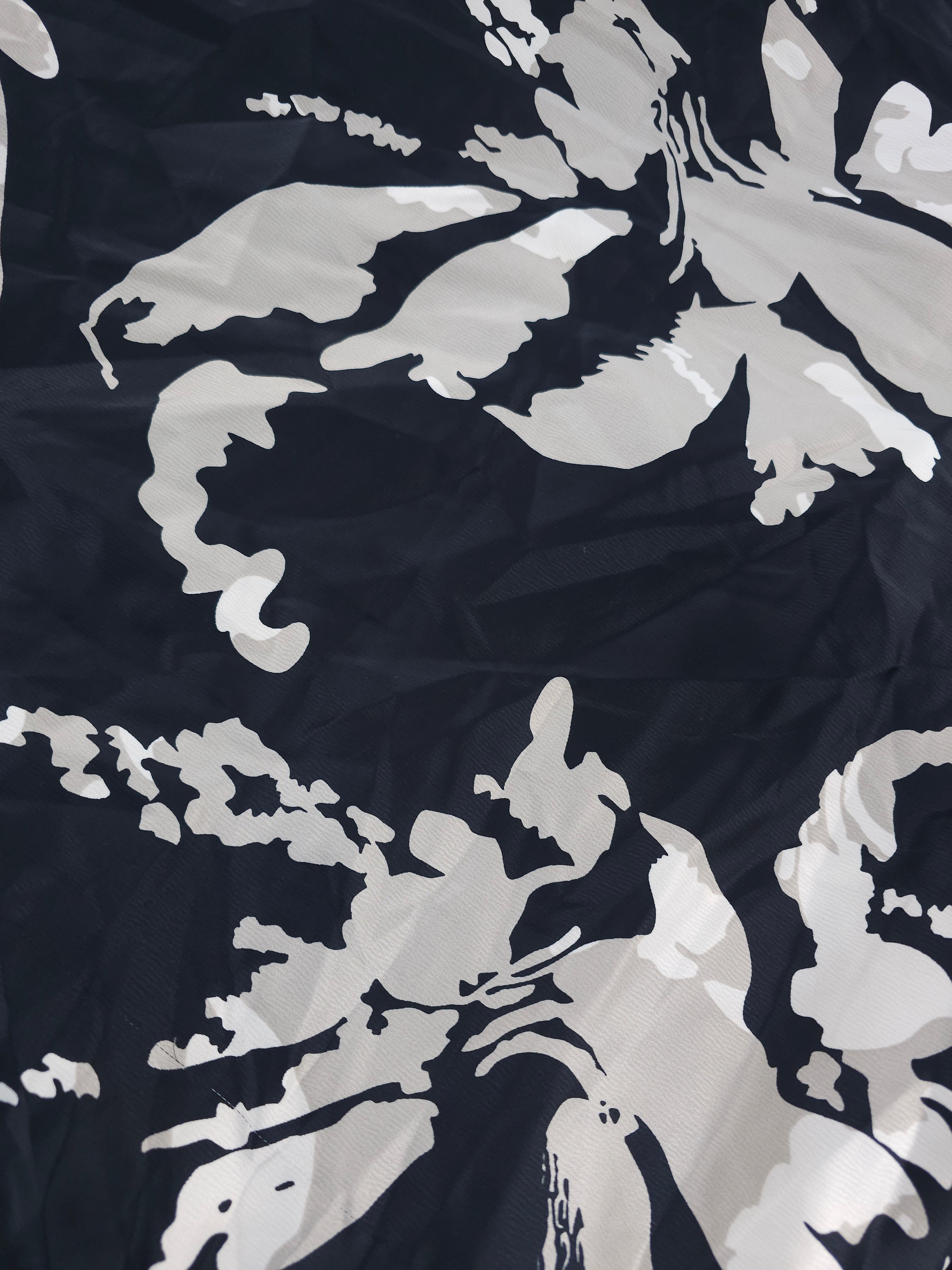 Dark splatter Viscose sateen- 2.8m piece