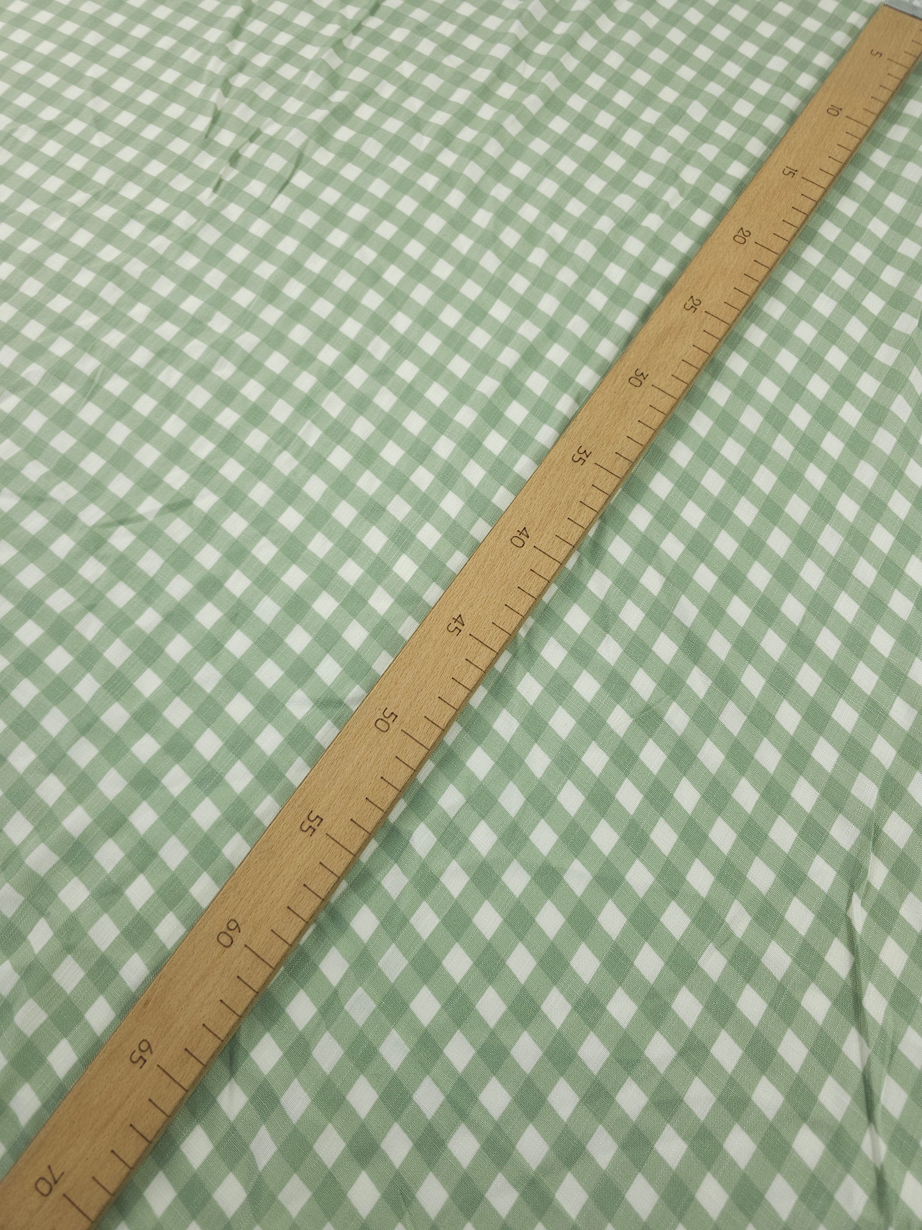 Sage Gingham Viscose