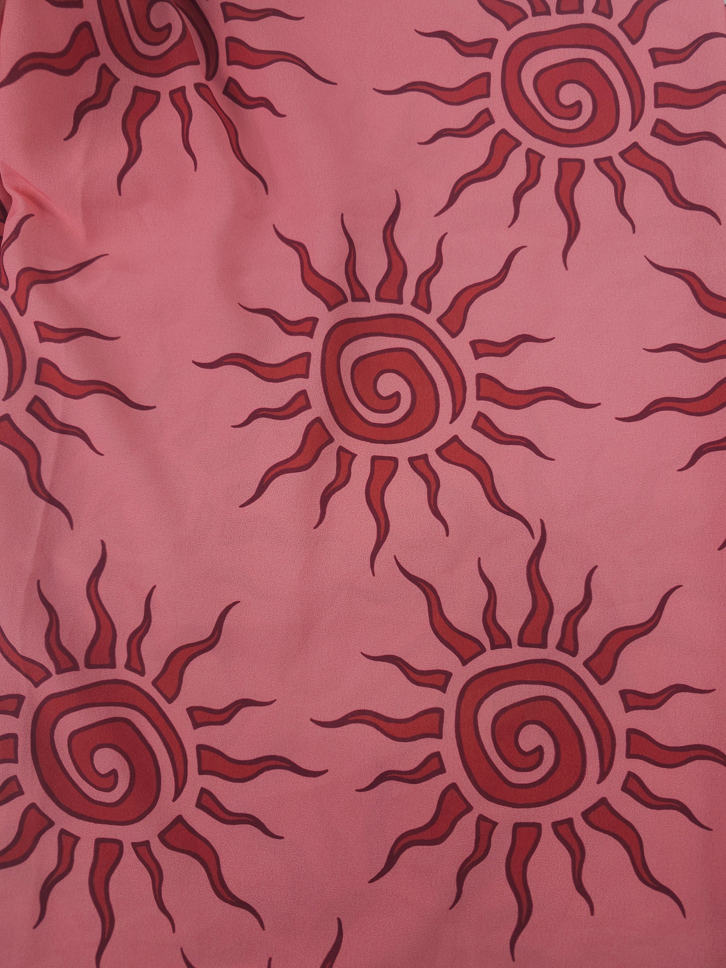 Pink sun Viscose crepe- 3.4m piece