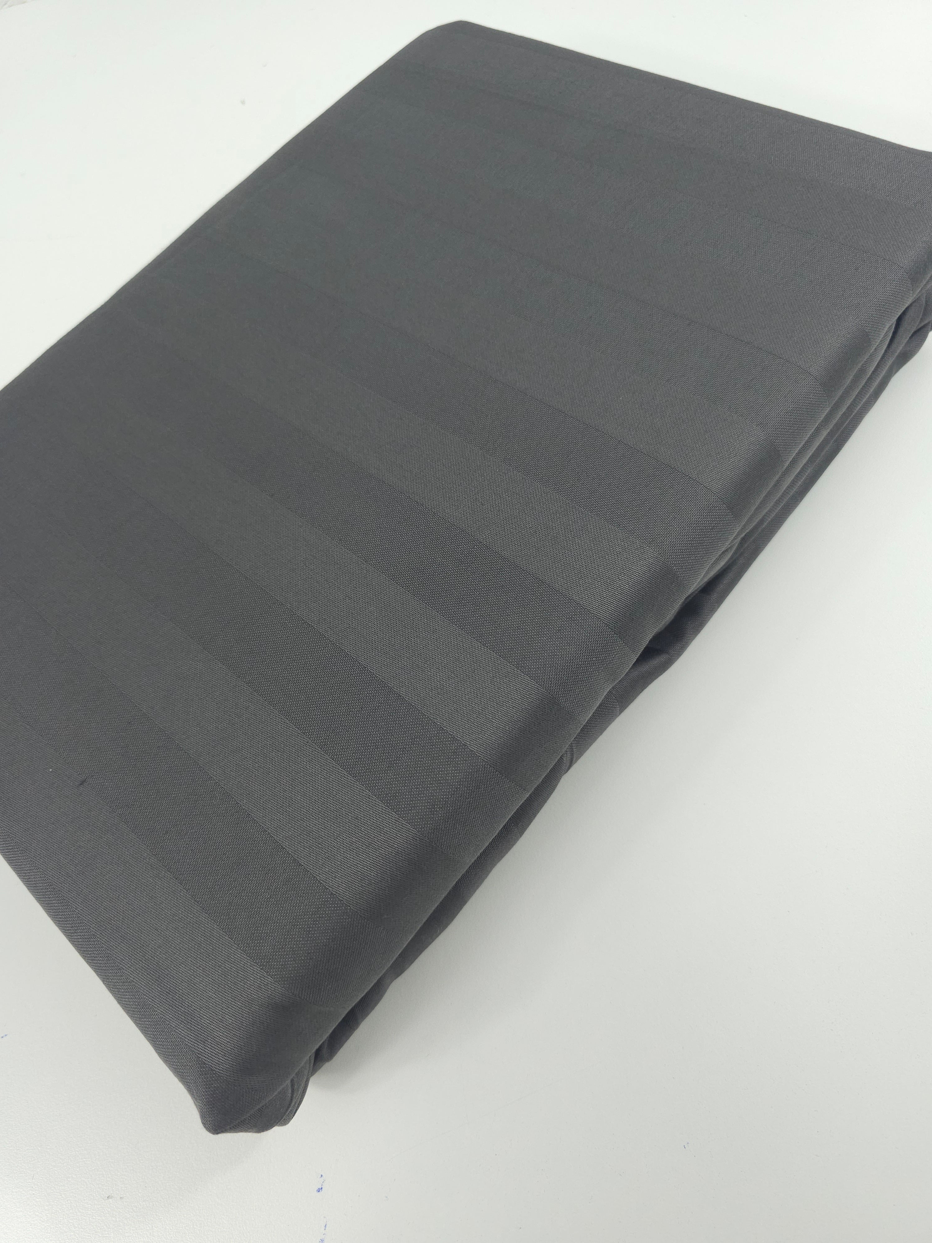 Dark Grey Stripe | Duvet Set | 100% Cotton Sateen *READ DESCRIPTION*