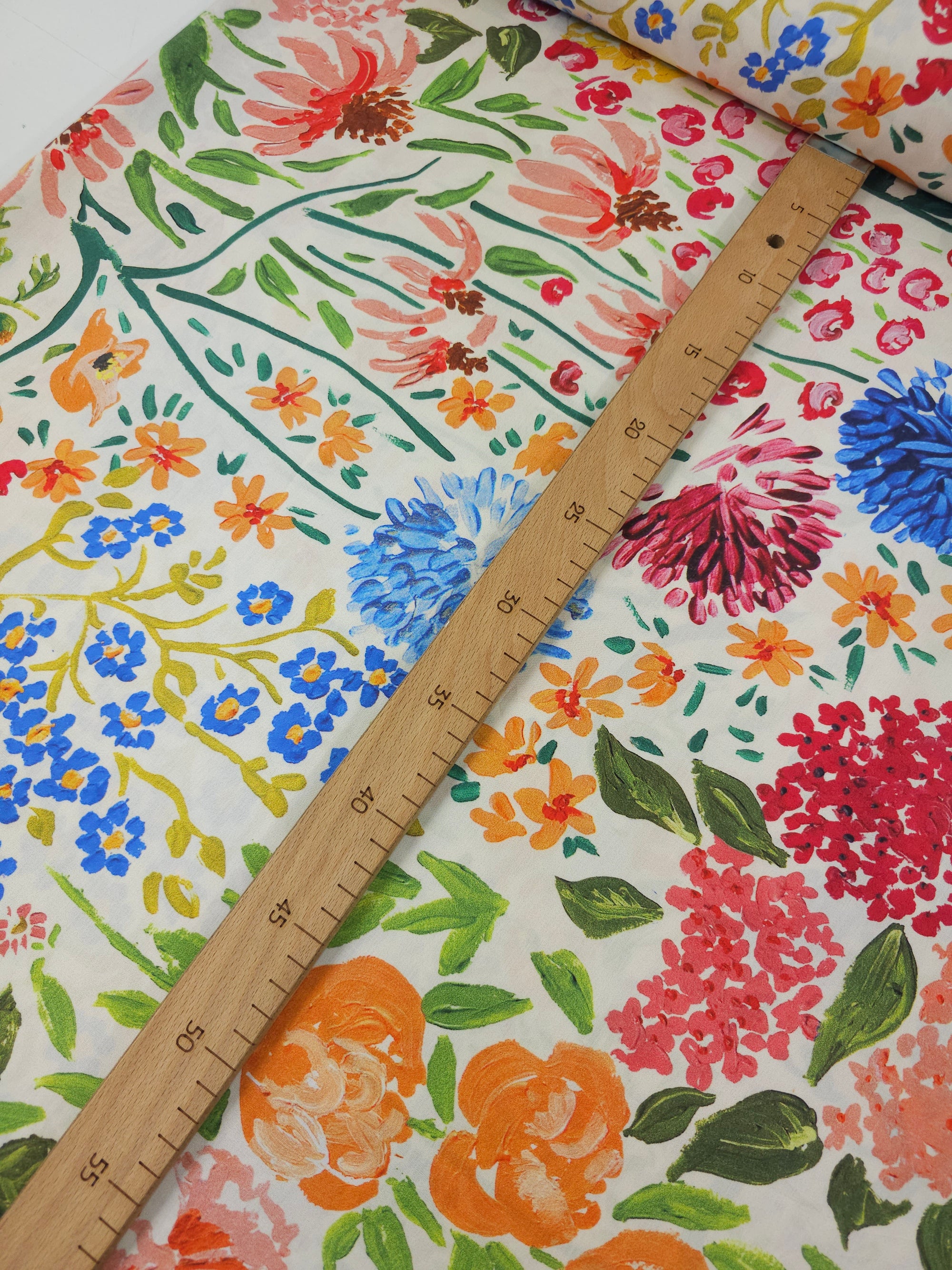 Watercolour Floral Meadow 100% Cotton 105" *EXTRA WIDE*